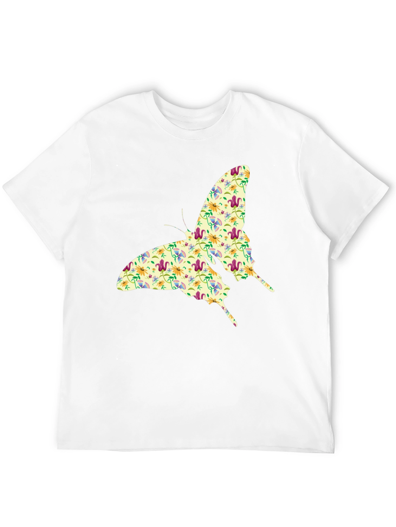 Floral Butterfly Graphic Print T-Shirt