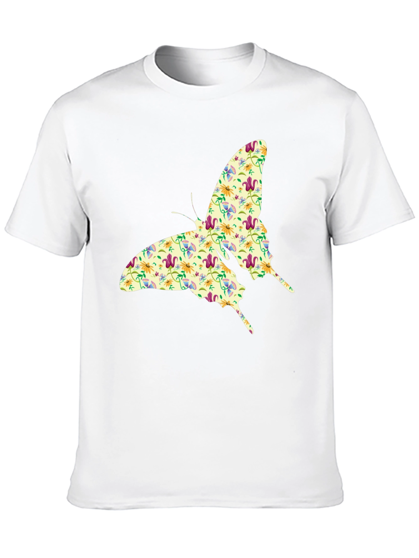 Floral Butterfly Graphic Print T-Shirt