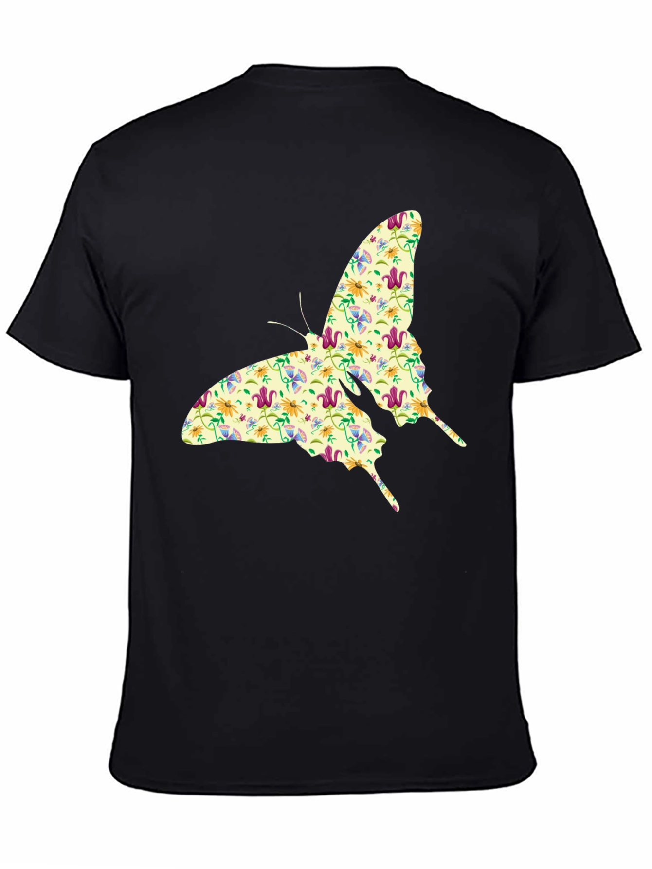 Floral Butterfly Graphic Print T-Shirt