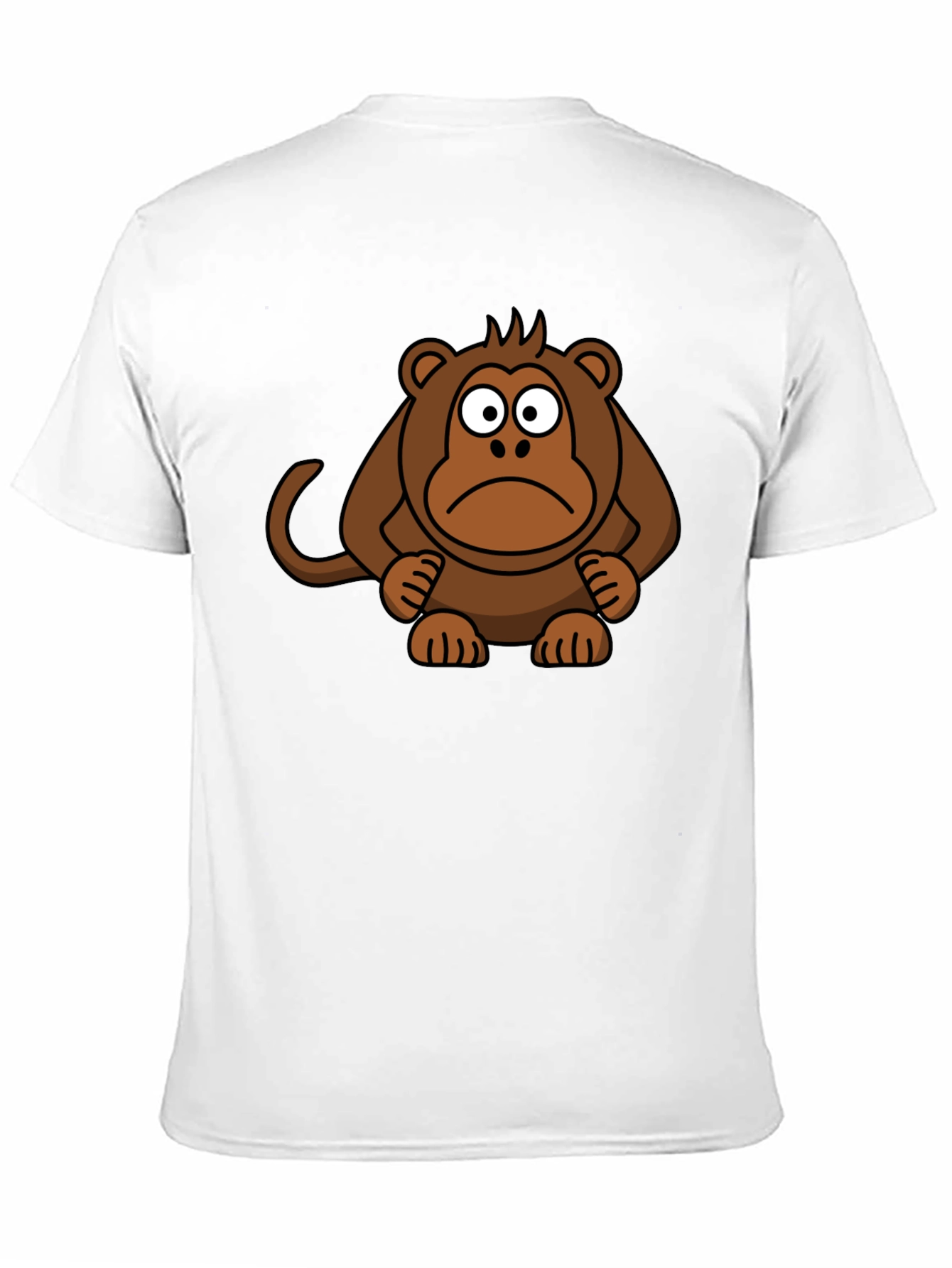 Sad Monkey Graphic Tee - Black Cotton T-Shirt