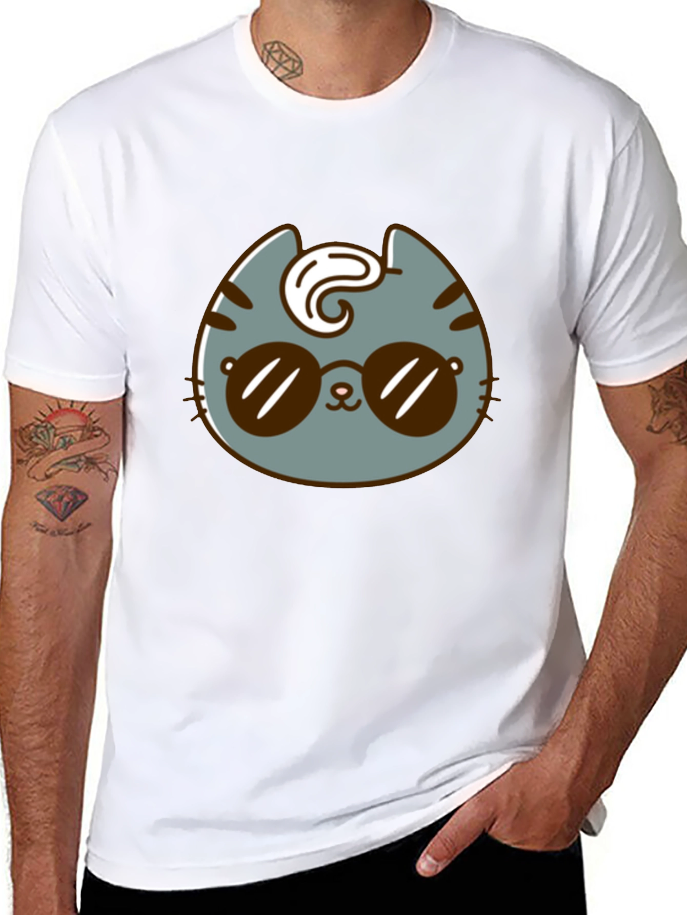 Cool Cat Tee - Funky Feline Graphic T-Shirt