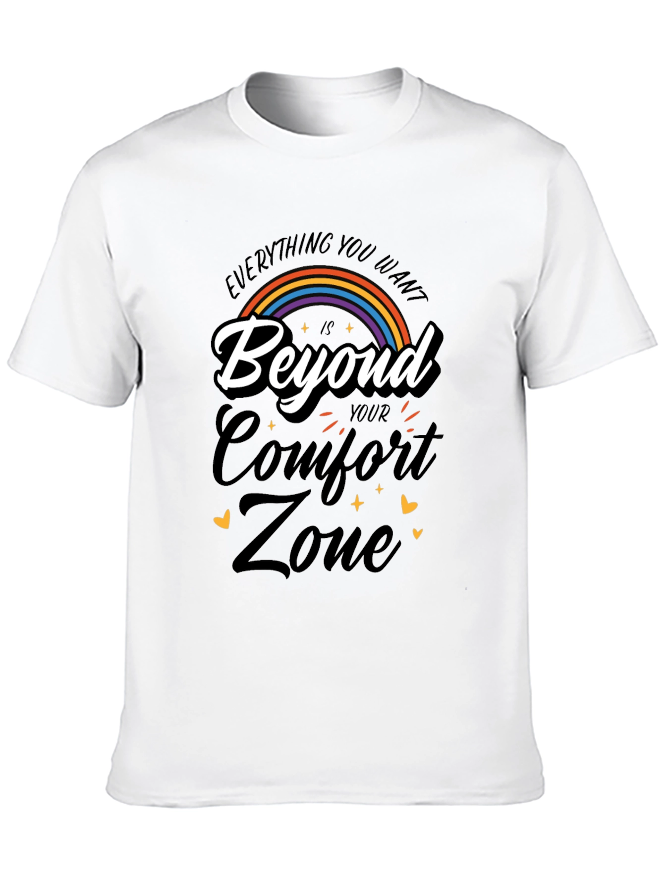 Inspirational Rainbow Comfort Zone T-Shirt