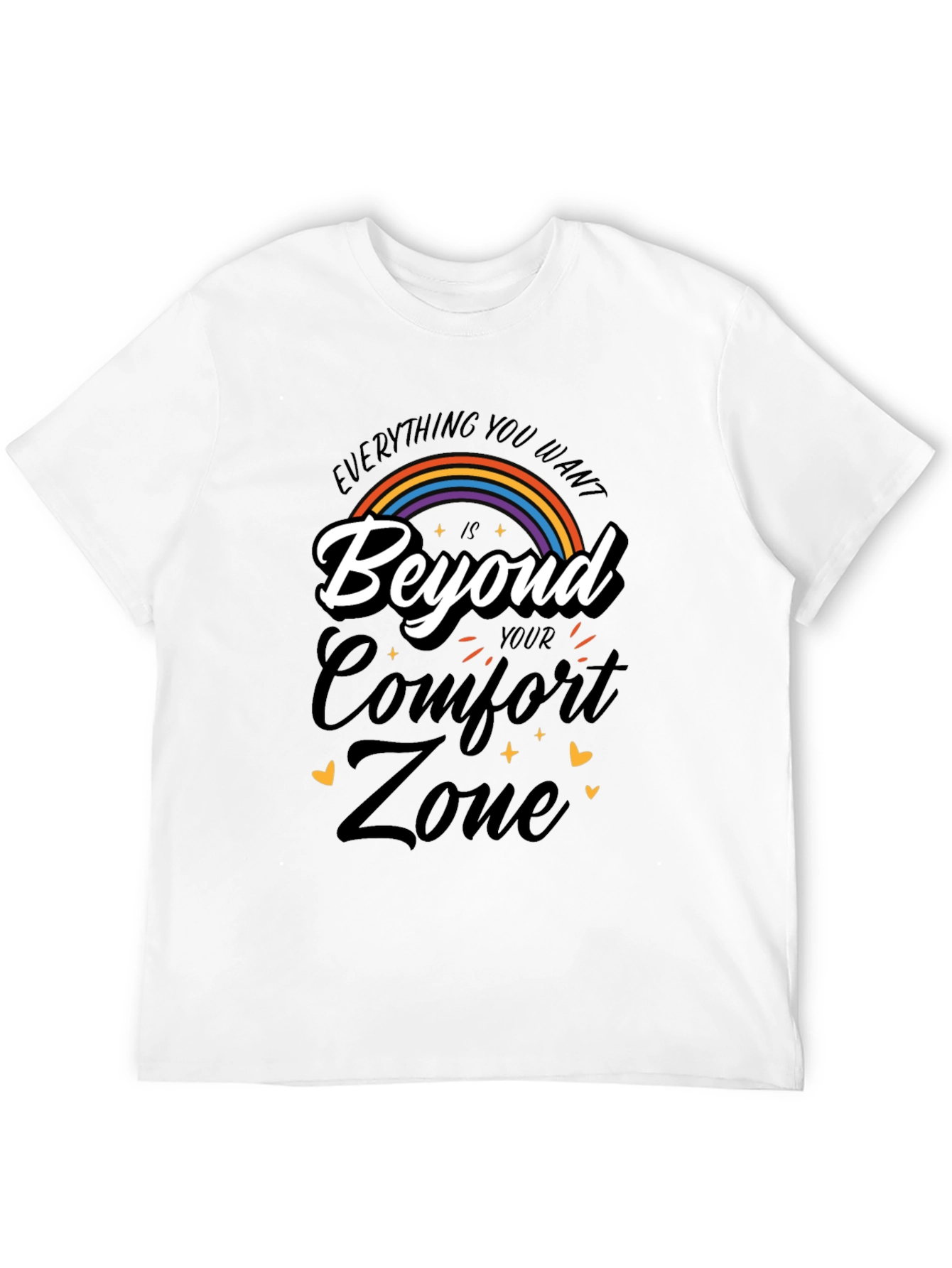Inspirational Rainbow Comfort Zone T-Shirt