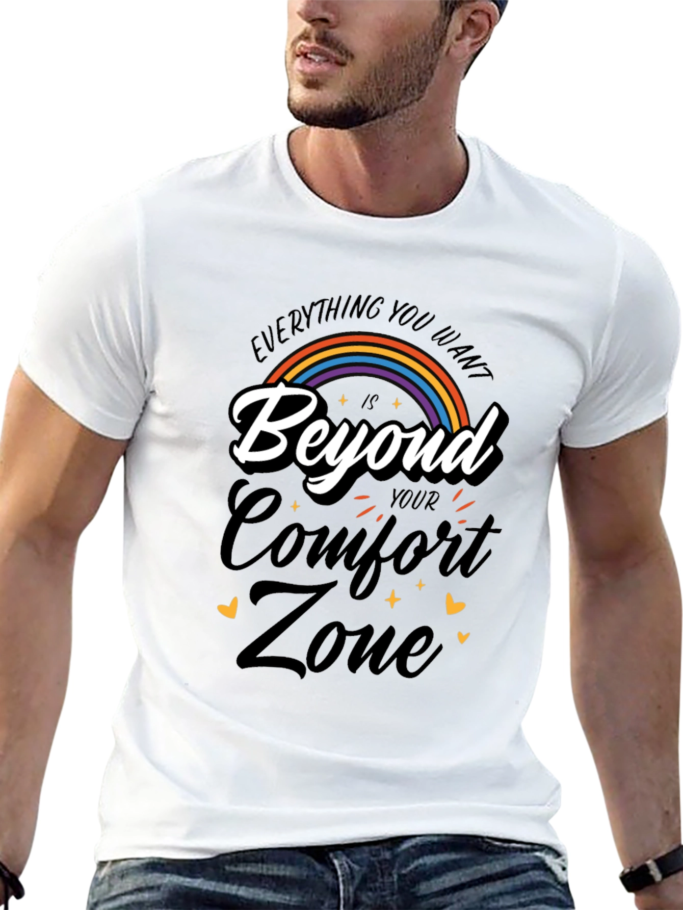 Inspirational Rainbow Comfort Zone T-Shirt