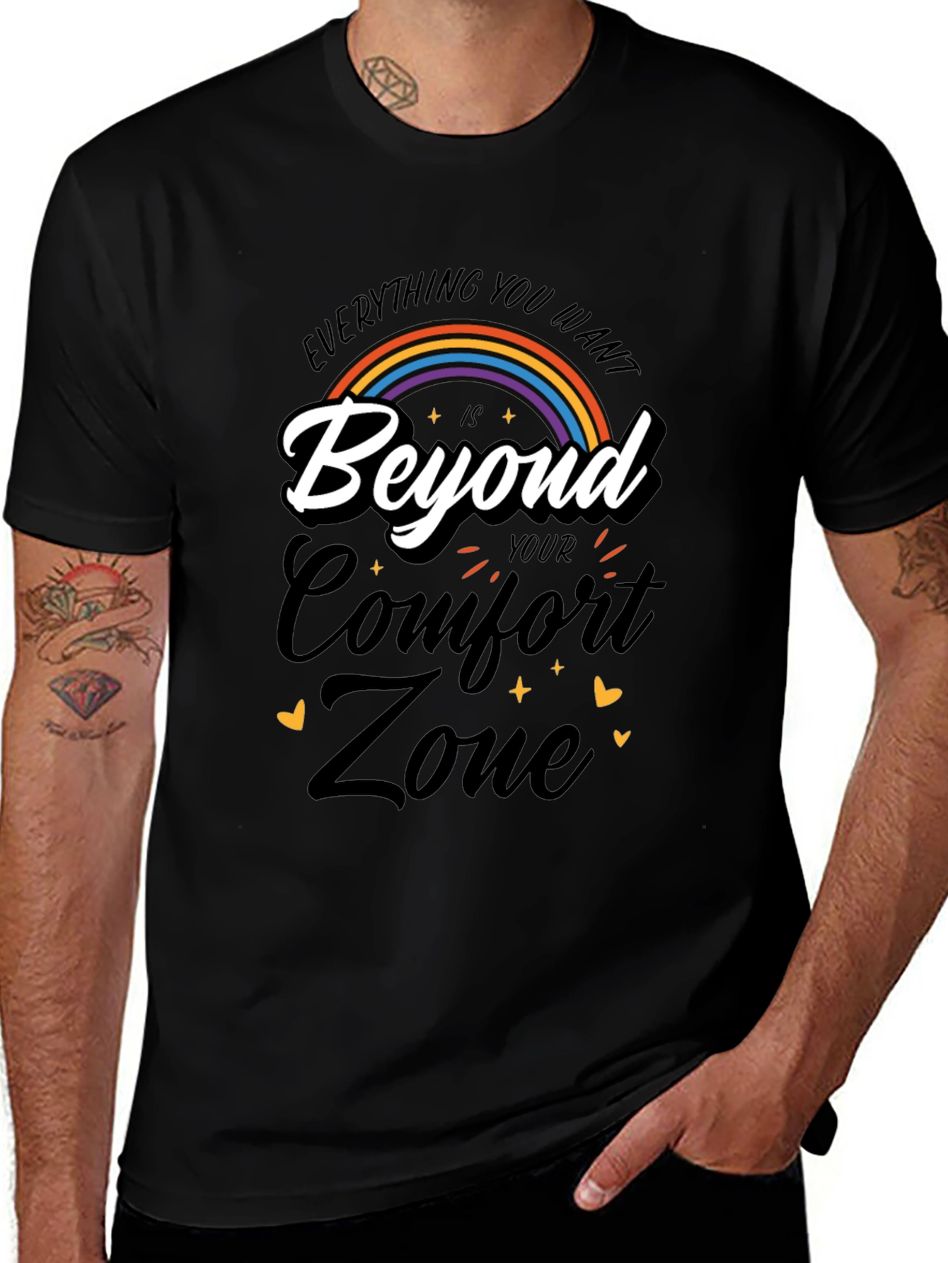 Inspirational Rainbow Comfort Zone T-Shirt