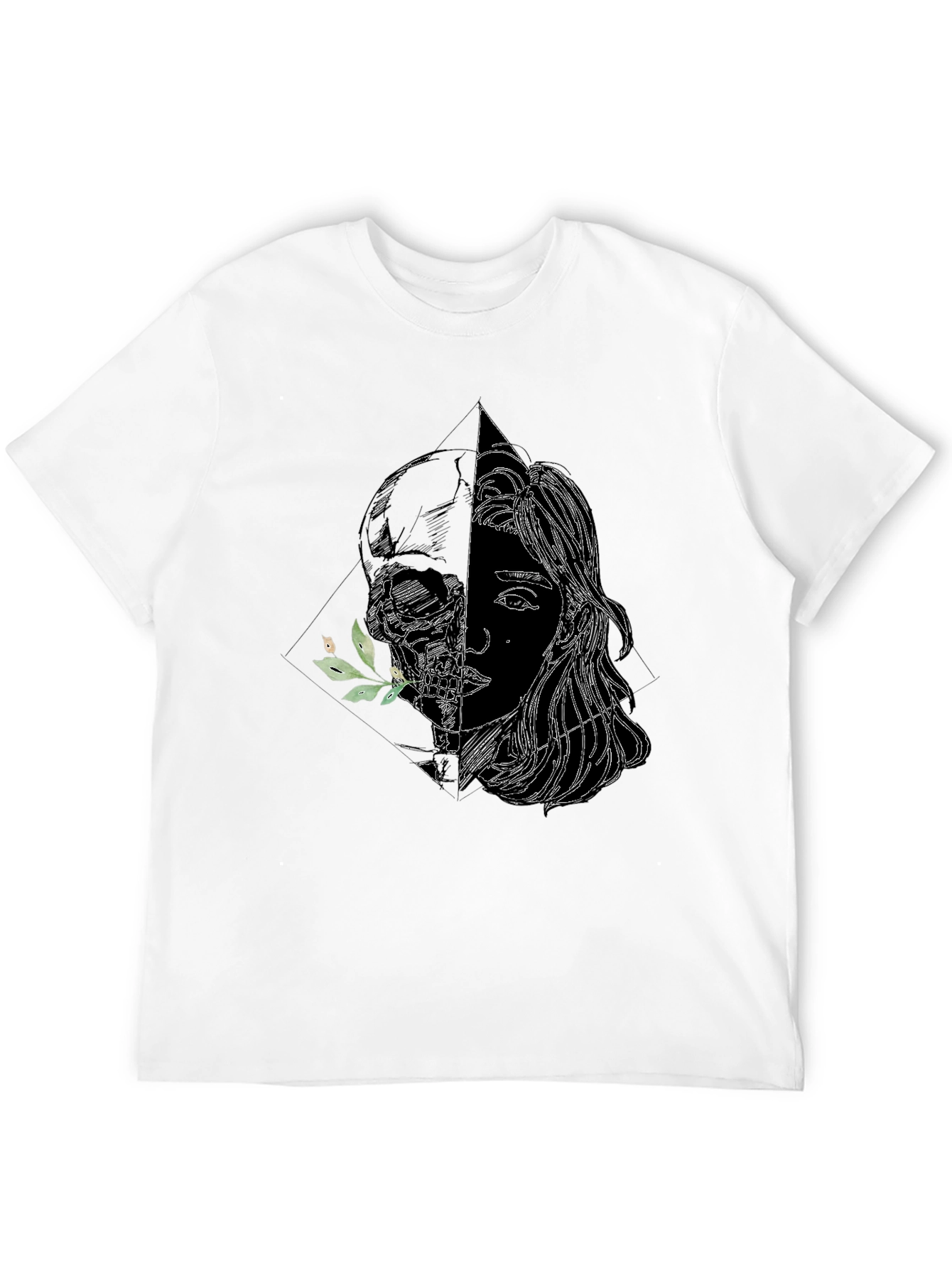 Skull & Girl Graphic Black T-Shirt
