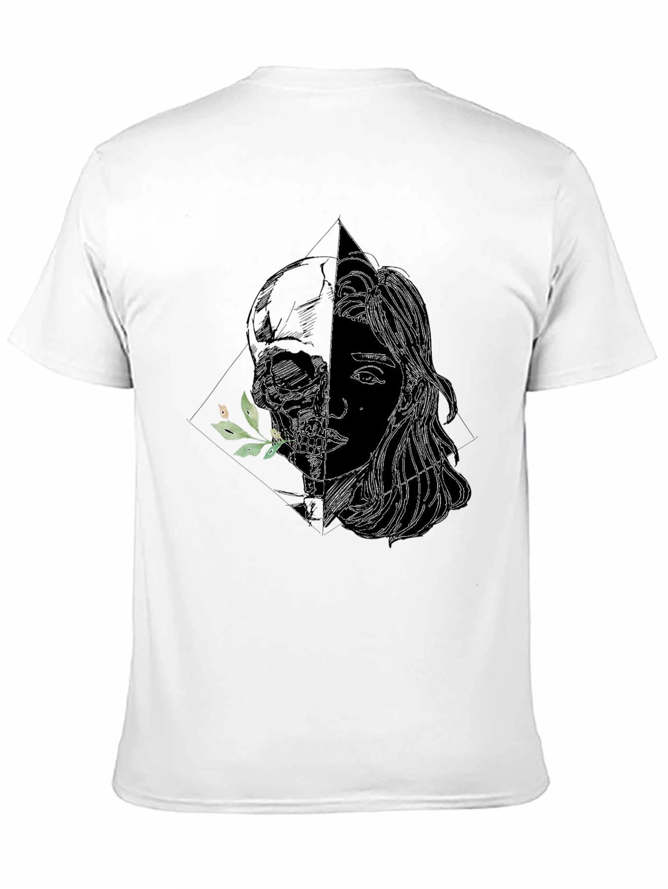 Skull & Girl Graphic Black T-Shirt