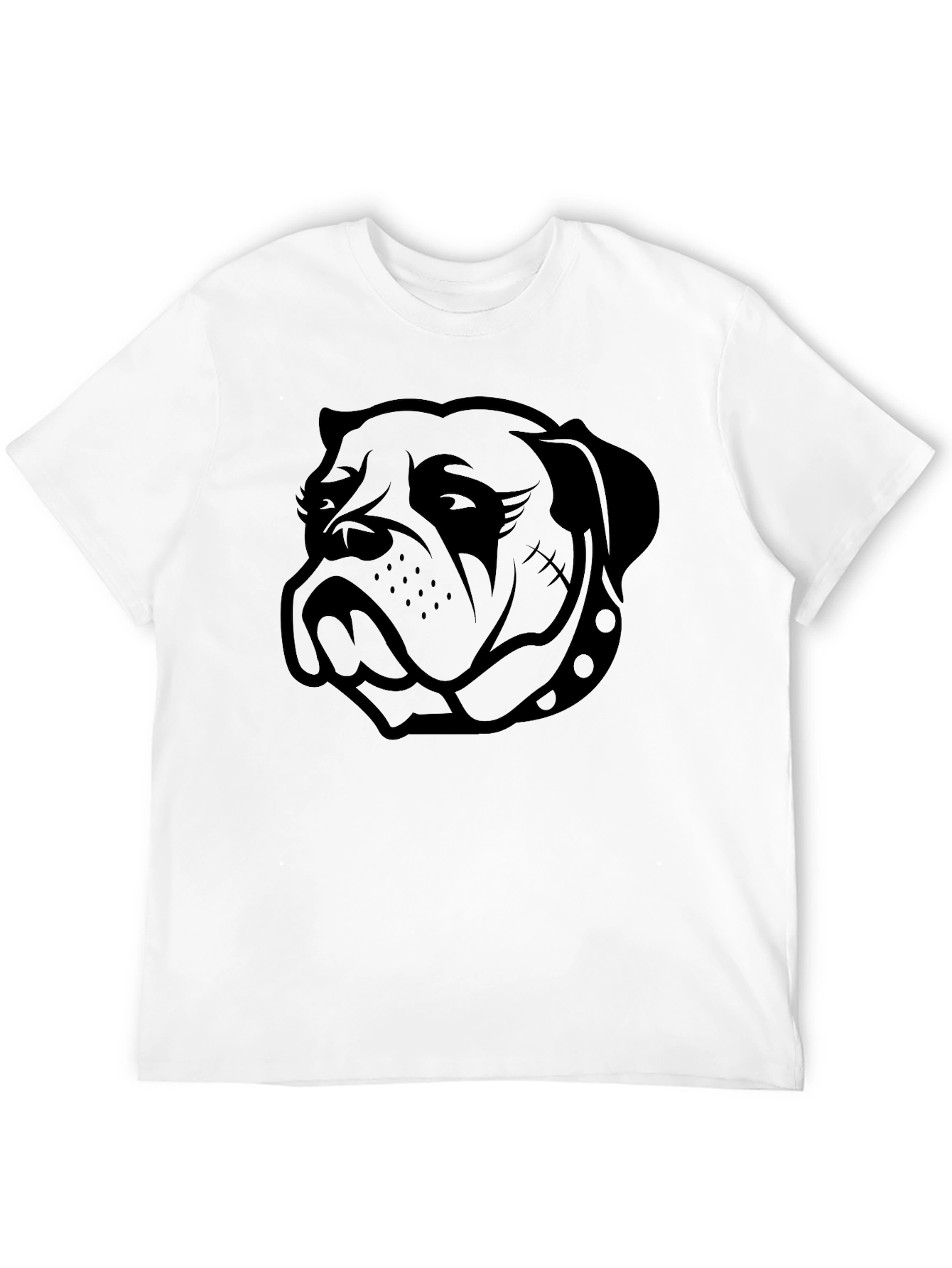 Mens Black Bulldog Graphic Tee