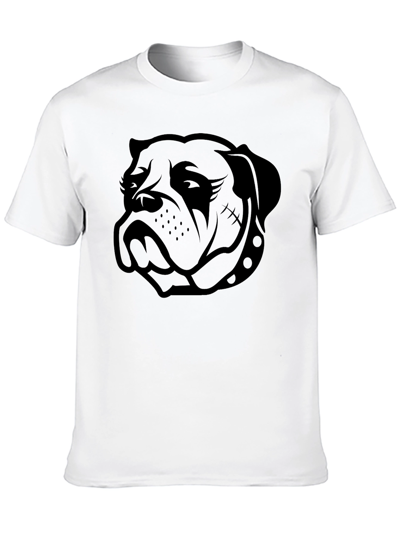 Mens Black Bulldog Graphic Tee