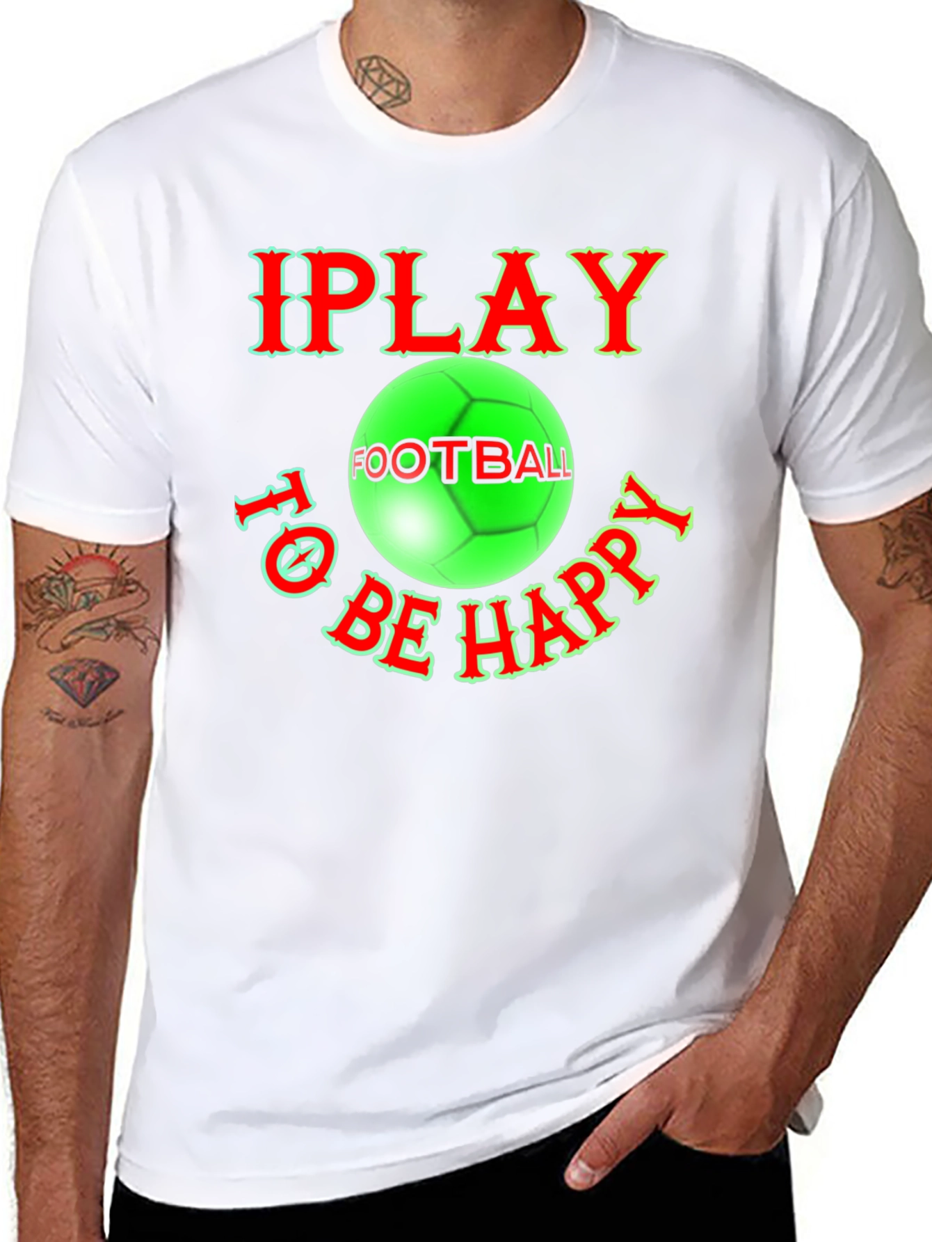 I Play Football To Be Happy T-Shirt