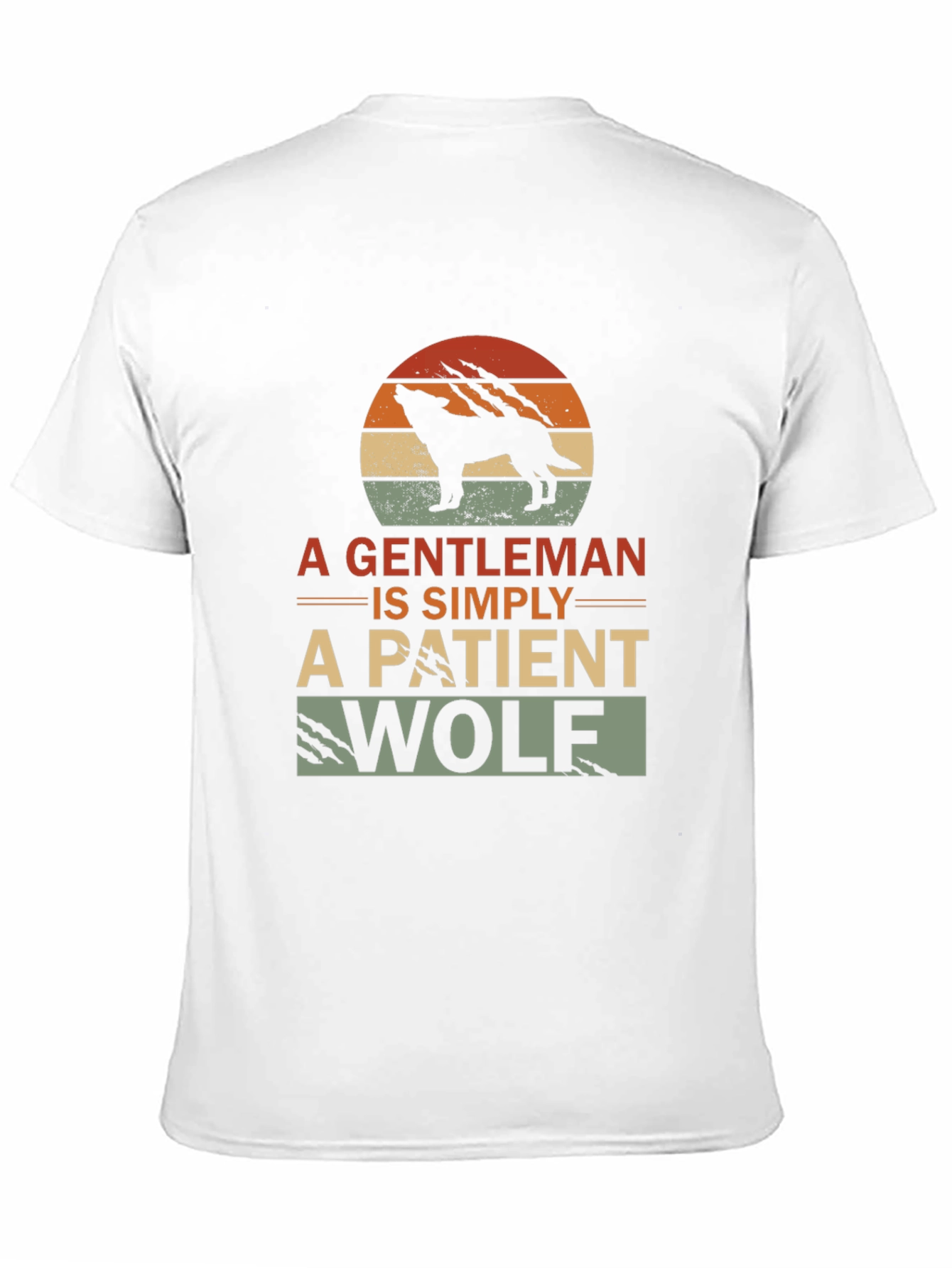 Gentleman Wolf Graphic T-Shirt - Black