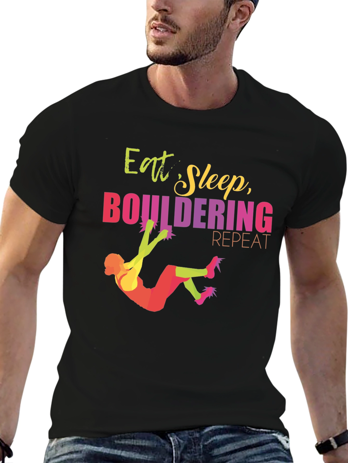 Eat Sleep Bouldering T-Shirt - Climbing Apparel