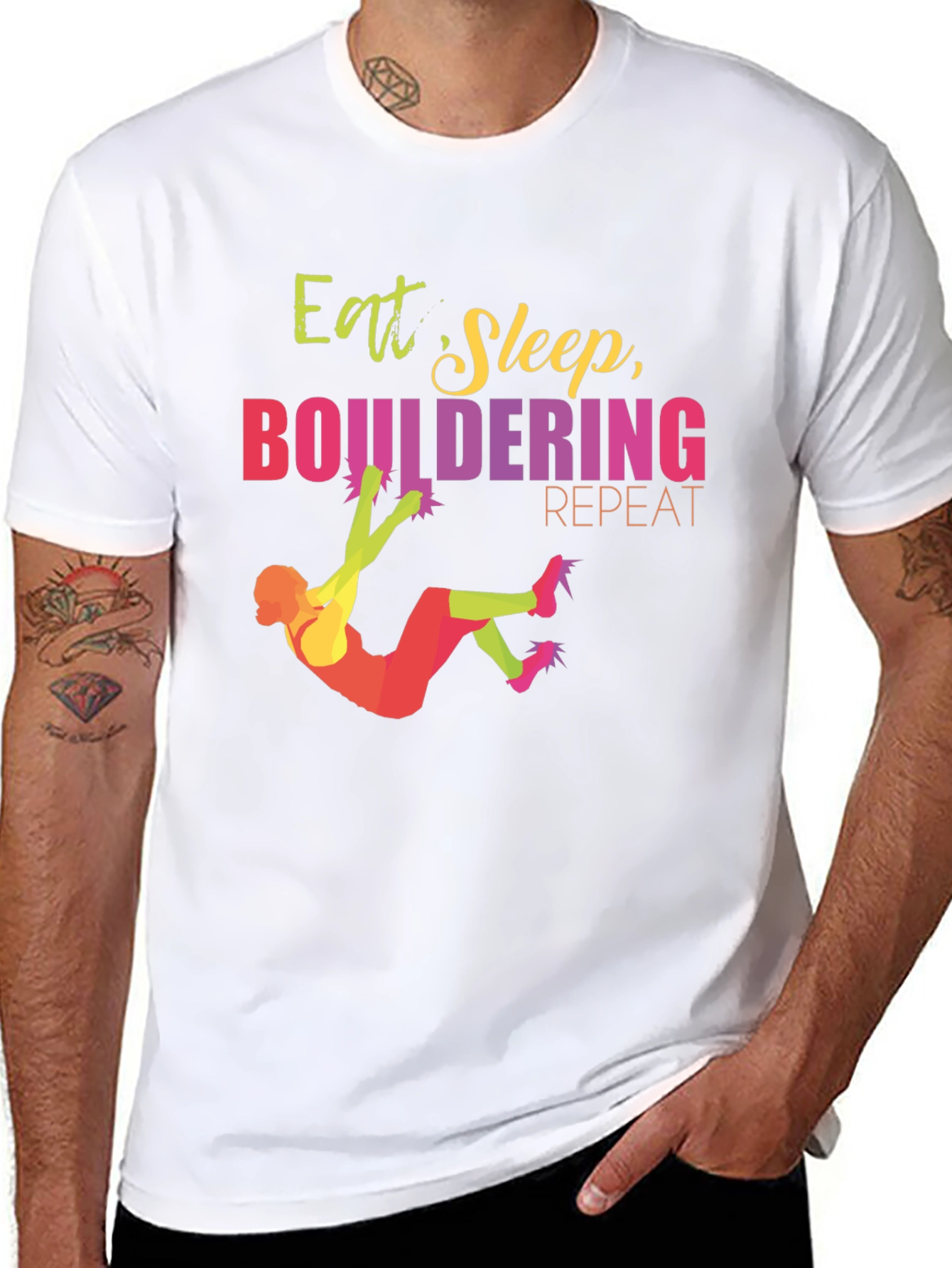 Eat Sleep Bouldering T-Shirt - Climbing Apparel