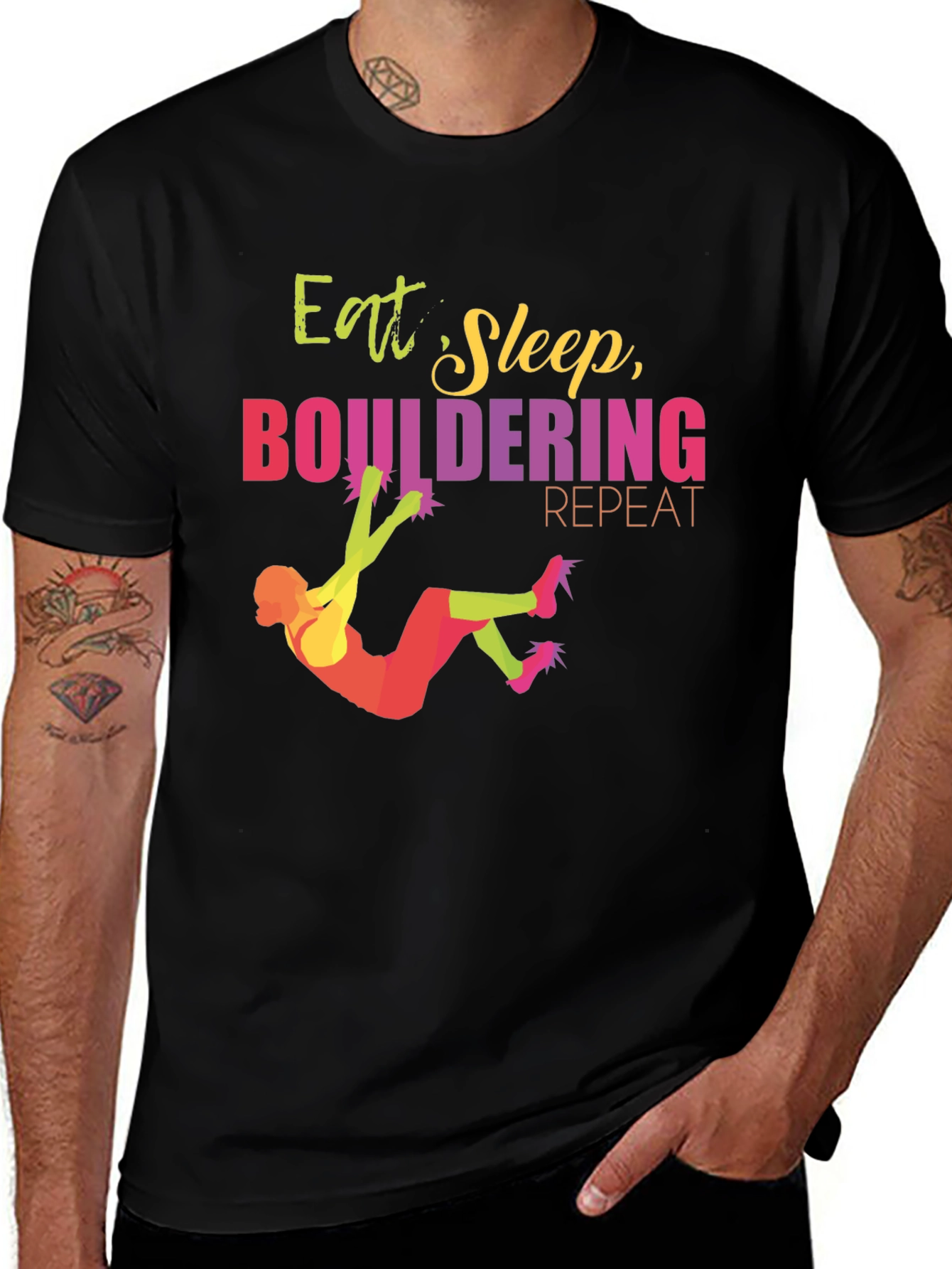 Eat Sleep Bouldering T-Shirt - Climbing Apparel