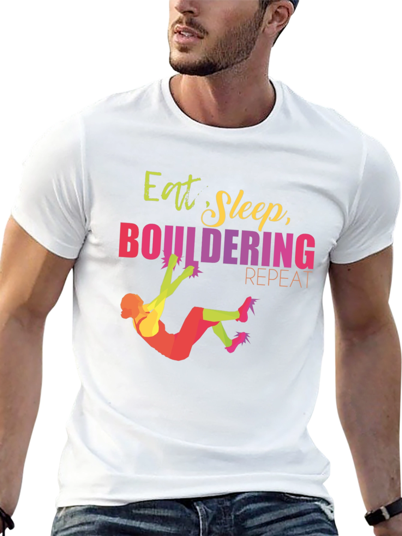 Eat Sleep Bouldering T-Shirt - Climbing Apparel