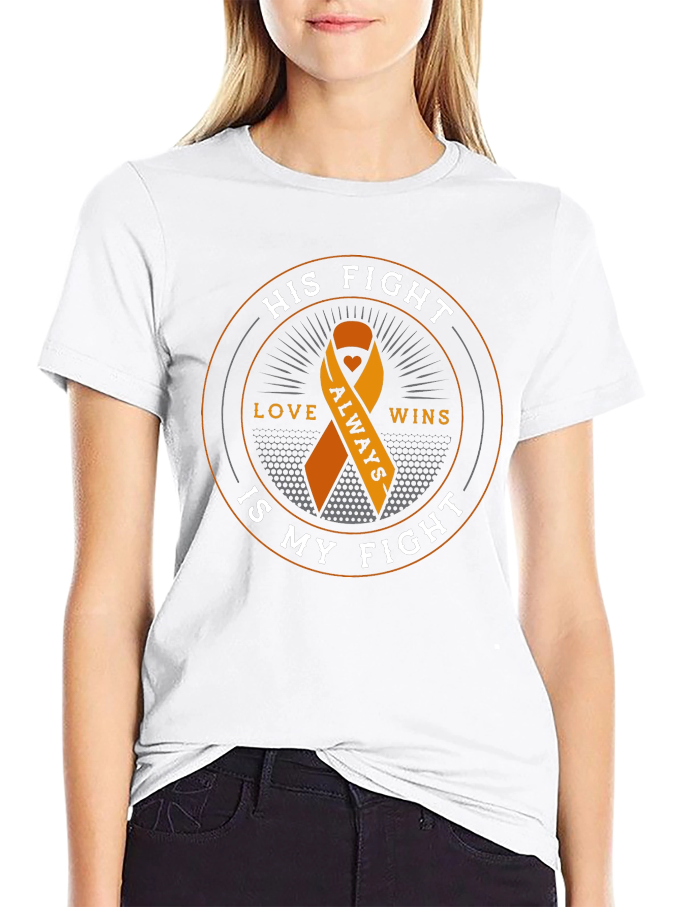 His Fight Is My Fight Awareness Ribbon T-Shirt