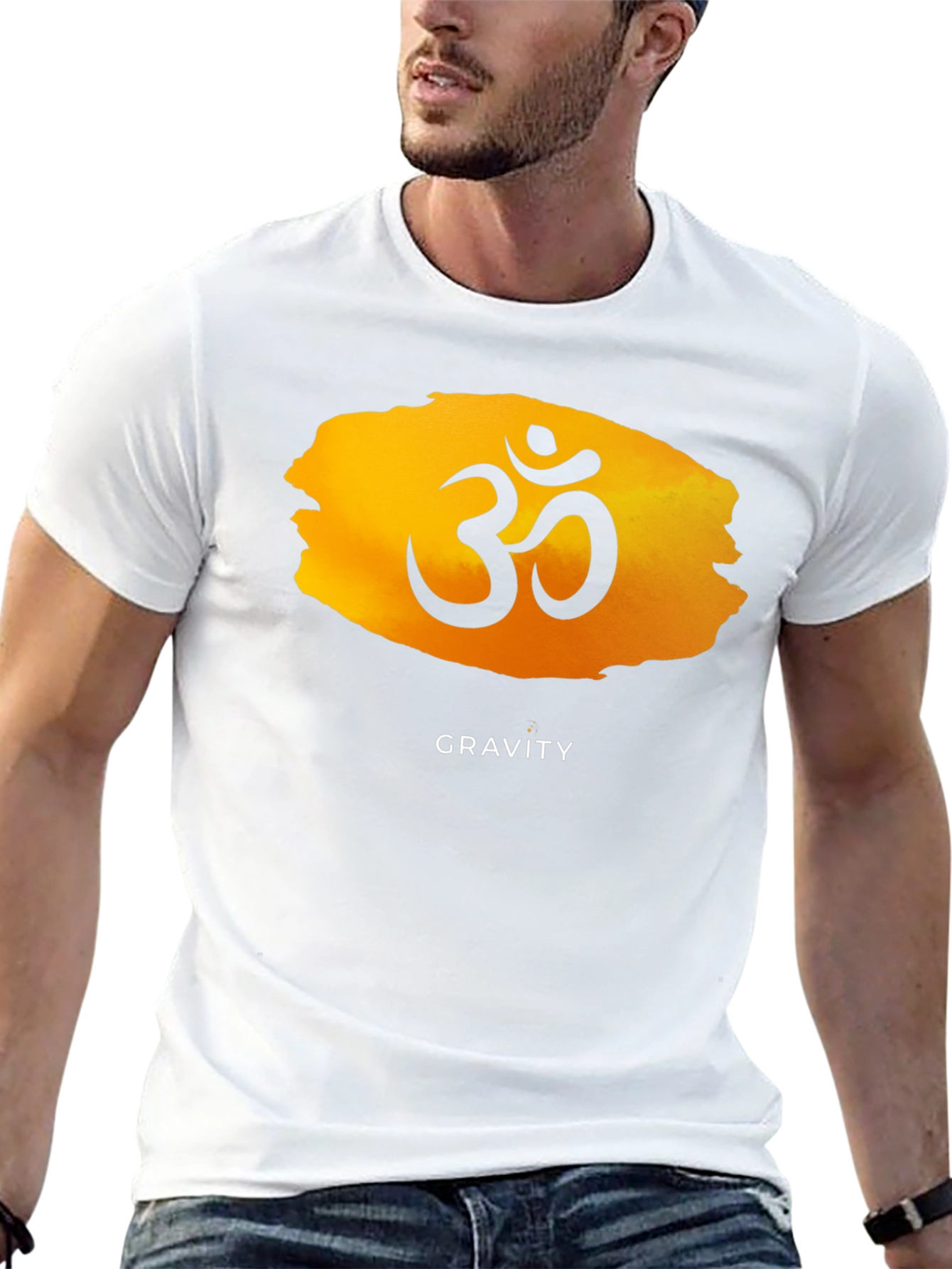 Om Symbol Gravity Graphic Tee - Unisex Black T-Shirt