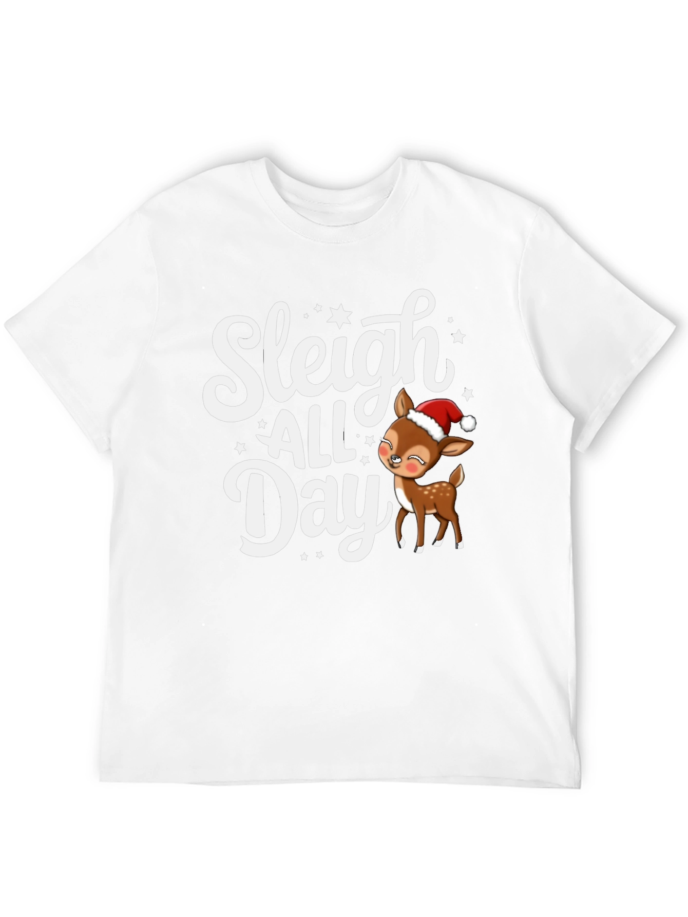 Sleigh All Day Christmas Deer T-Shirt