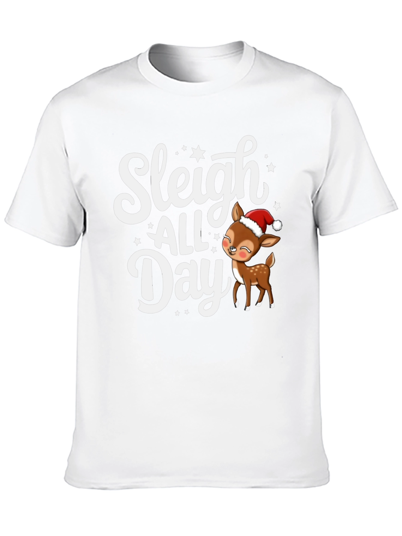 Sleigh All Day Christmas Deer T-Shirt