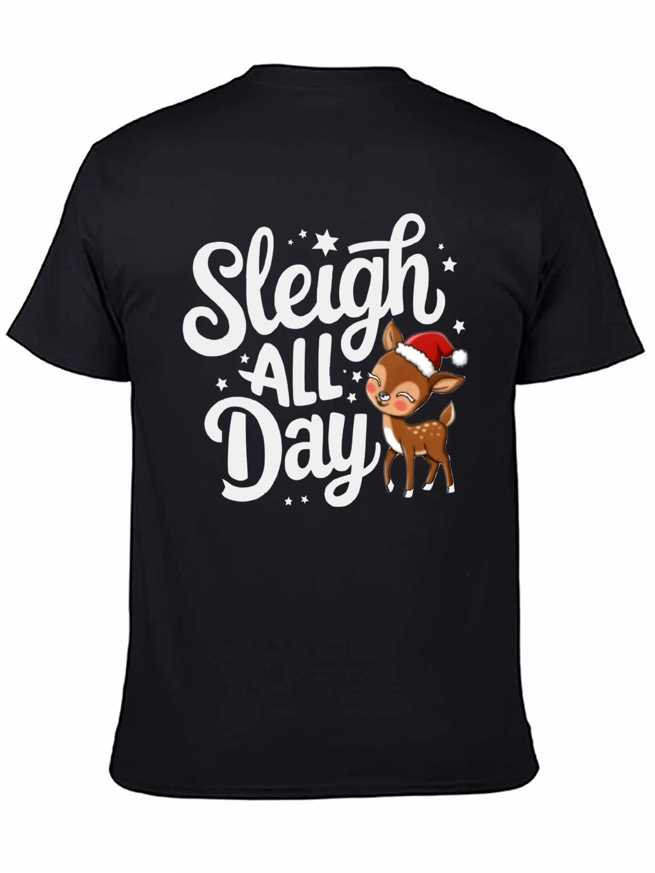 Sleigh All Day Christmas Deer T-Shirt
