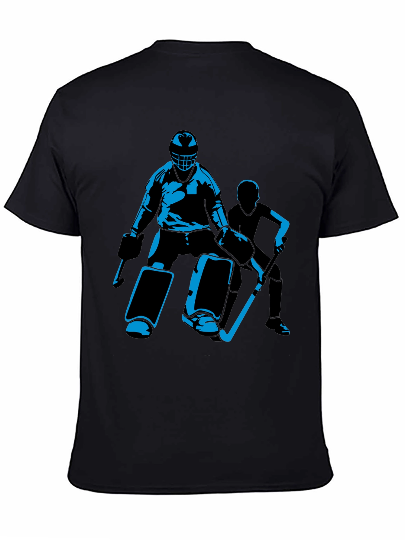 Hockey Player Graphic Black T-Shirt