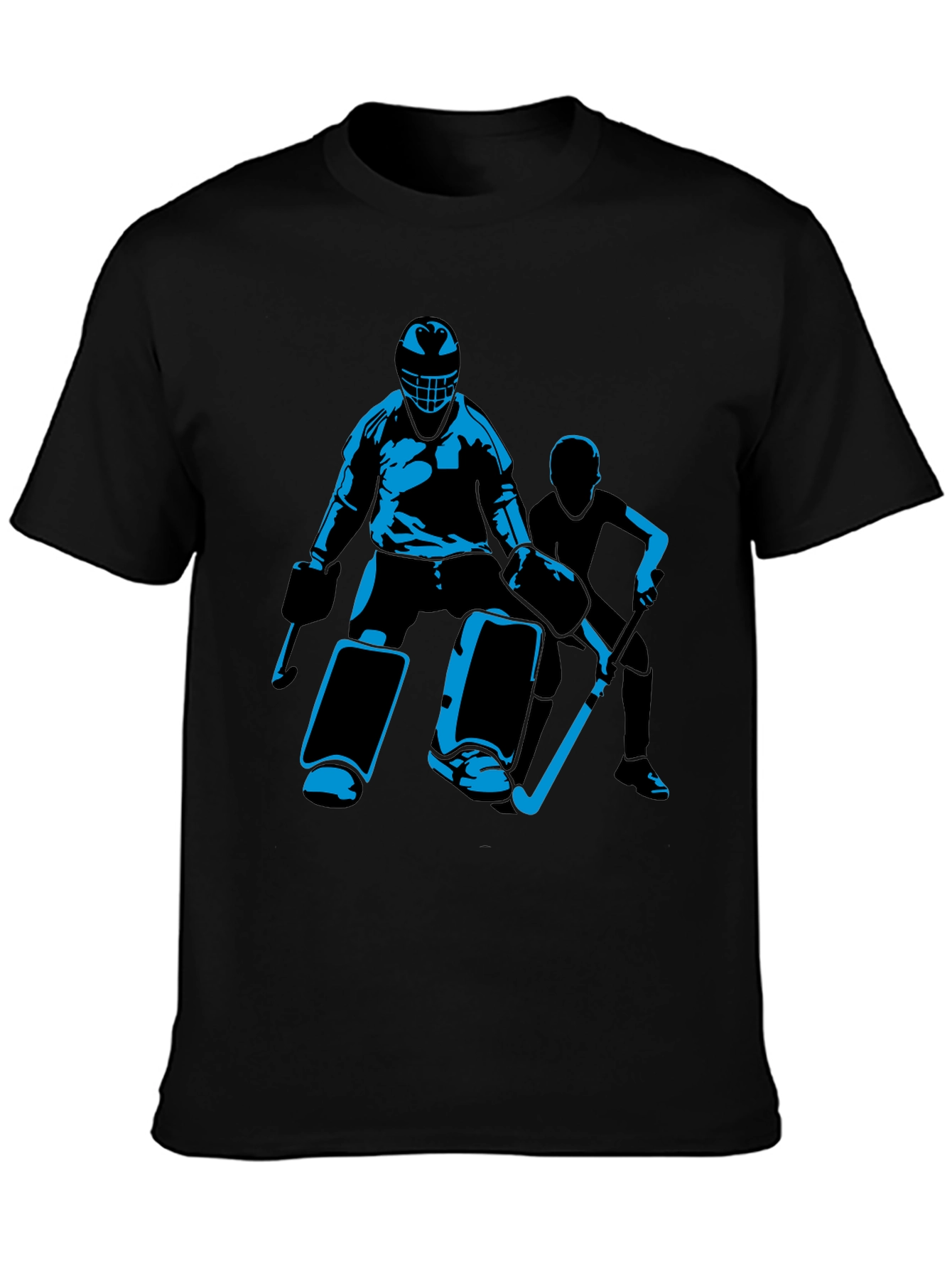 Hockey Player Graphic Black T-Shirt