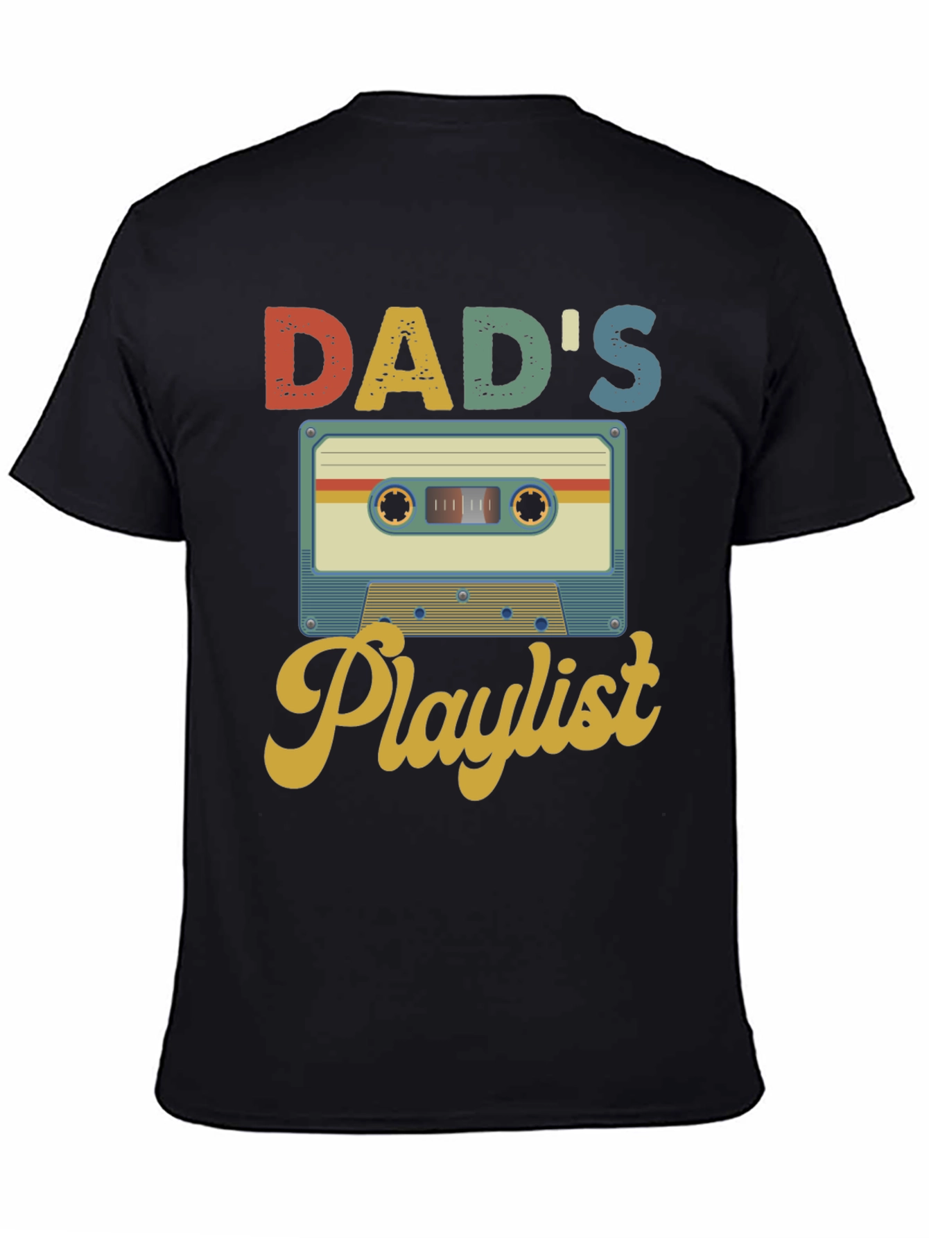 Dads Playlist Retro Cassette Tape Graphic Tee