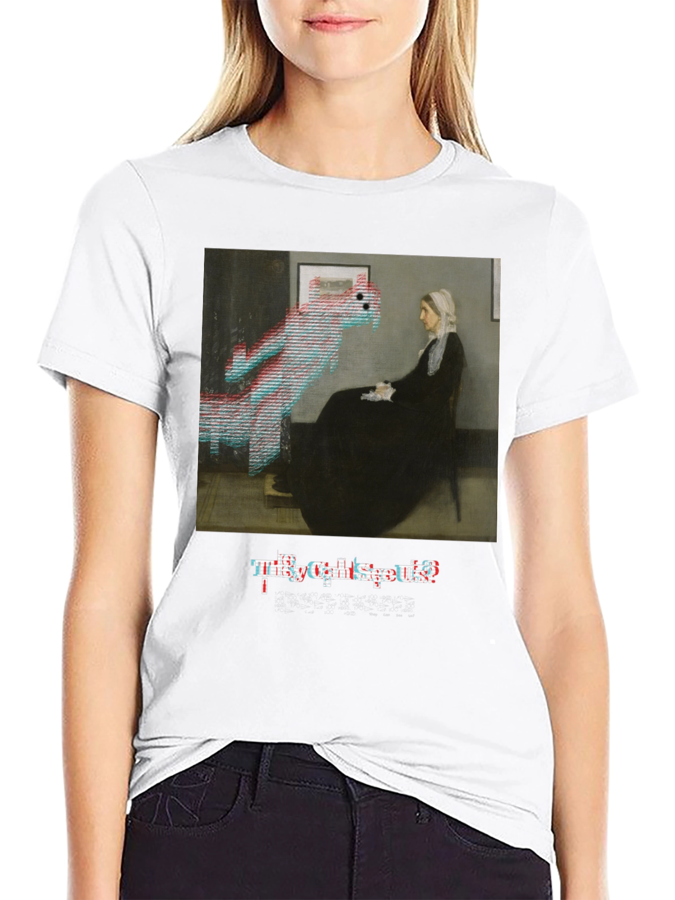 Glitch Art T-Shirt - They Cant See Us! Design