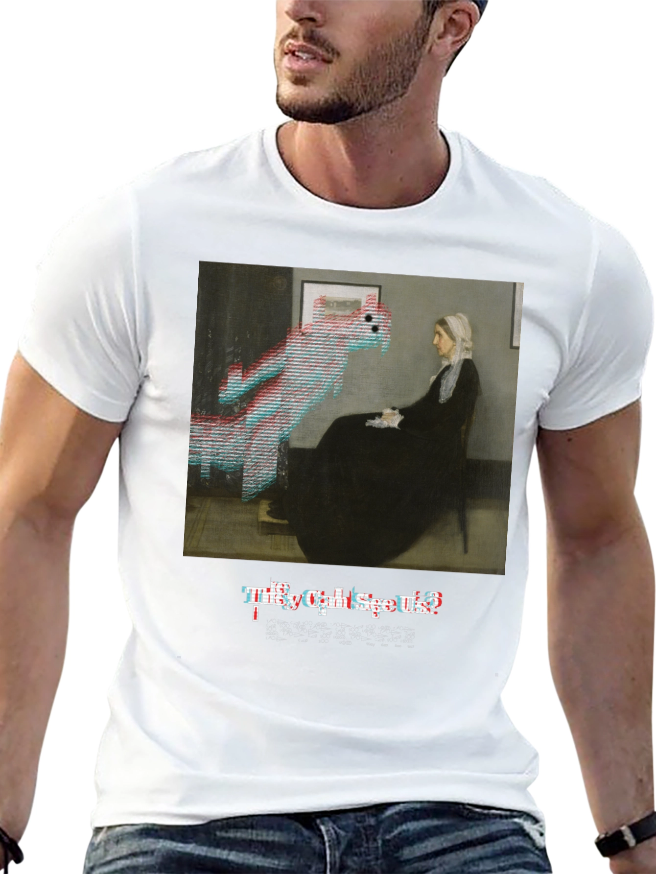 Glitch Art T-Shirt - They Cant See Us! Design