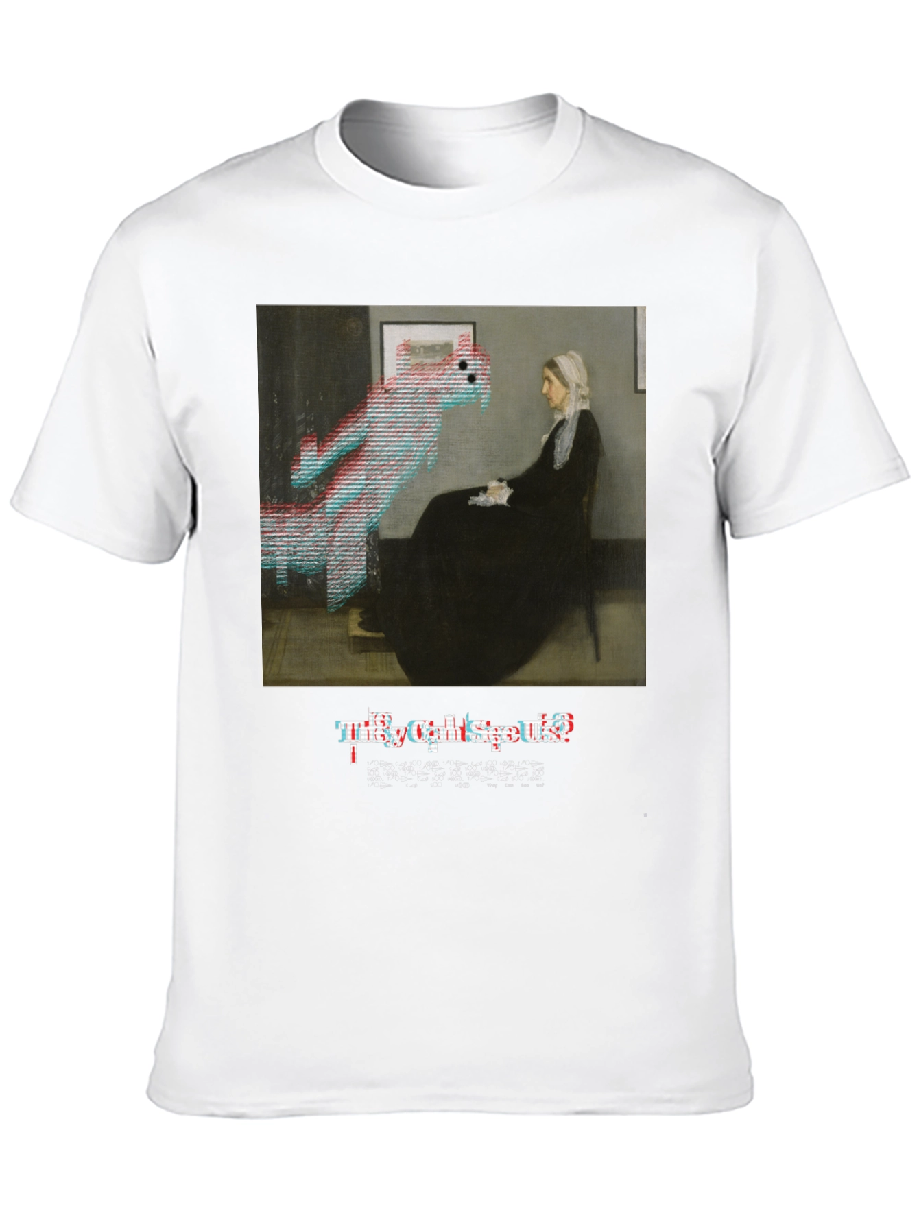 Glitch Art T-Shirt - They Cant See Us! Design