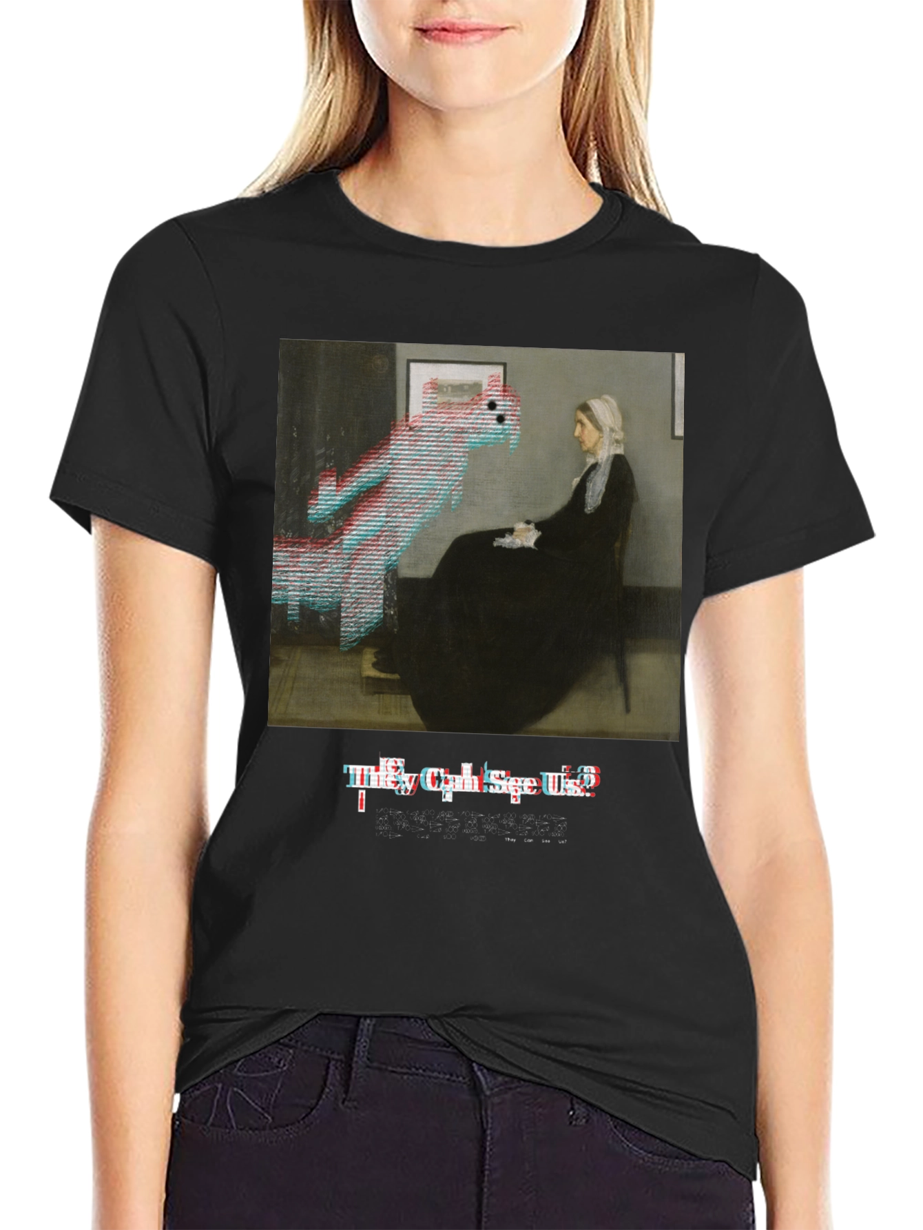 Glitch Art T-Shirt - They Cant See Us! Design