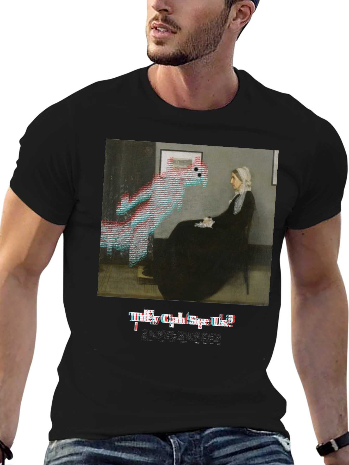Glitch Art T-Shirt - They Cant See Us! Design