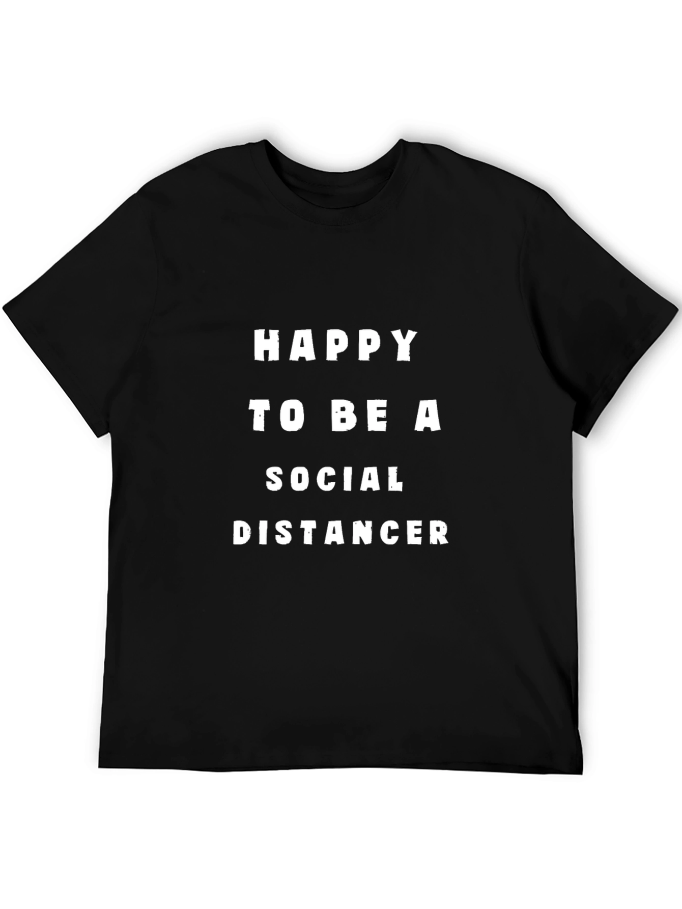 Social Distancer Black T-Shirt - Quarantine Novelty Tee