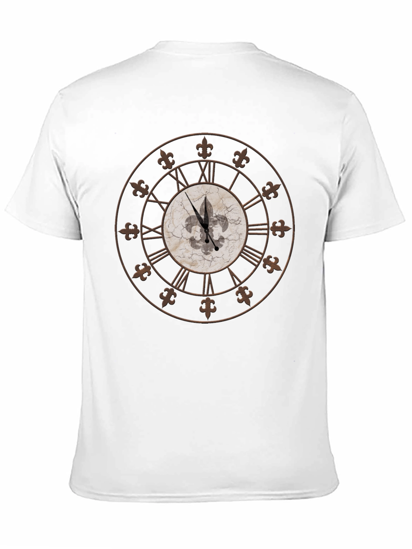 Fleur-de-Lis Clock Graphic Tee - Stylish Comfort