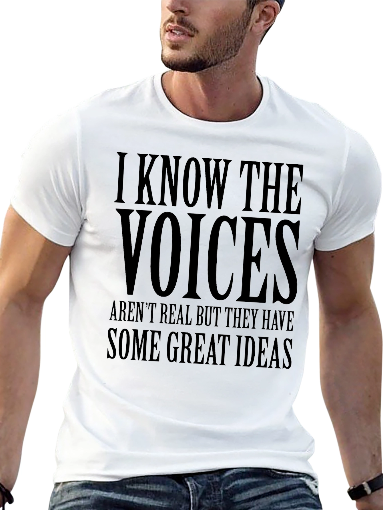 I Know The Voices T-Shirt - Funny Graphic Tee