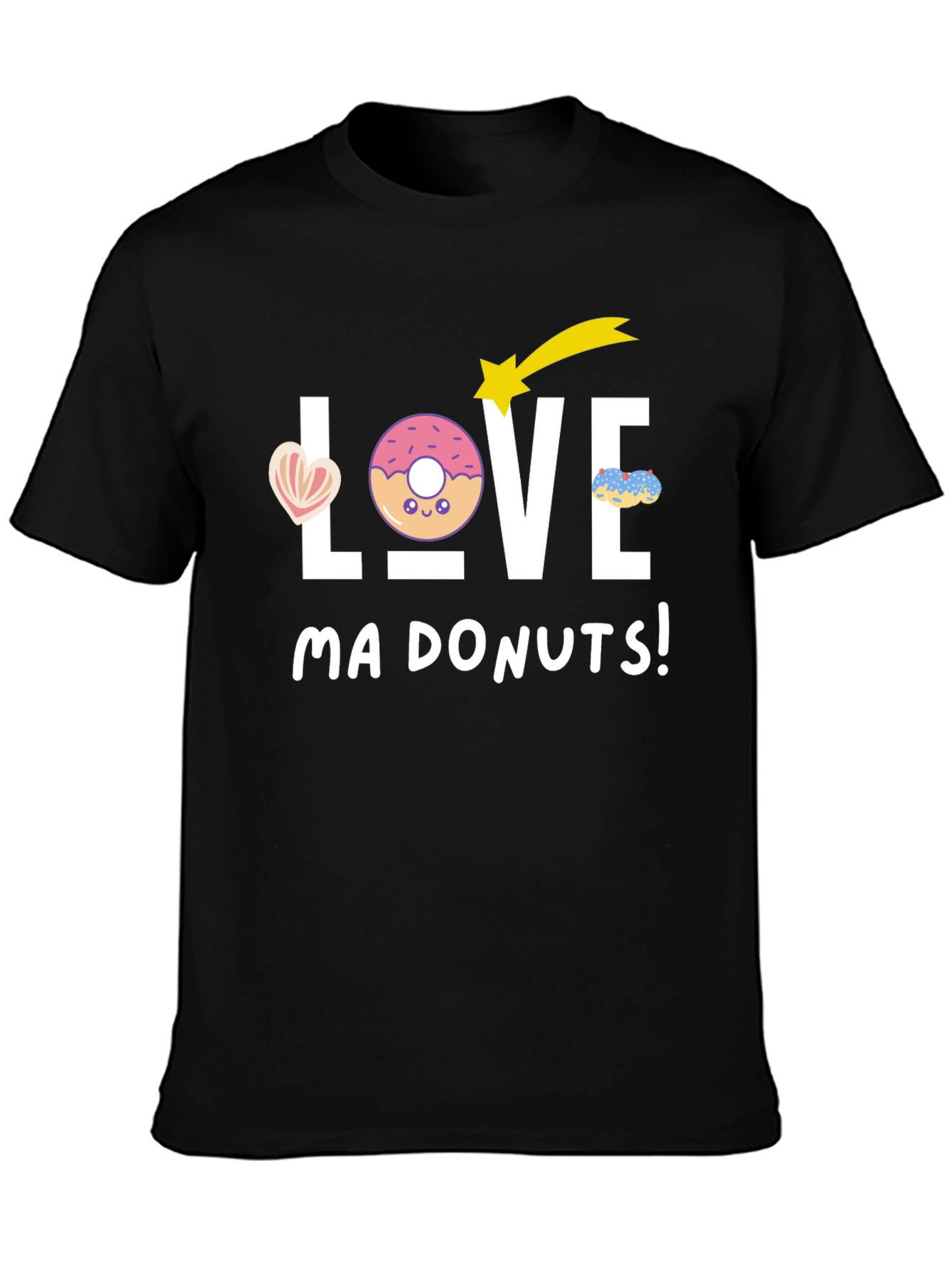 Love Ma Donuts! Black T-Shirt