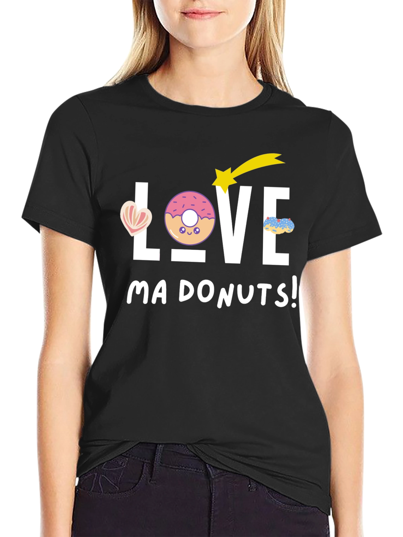 Love Ma Donuts! Black T-Shirt