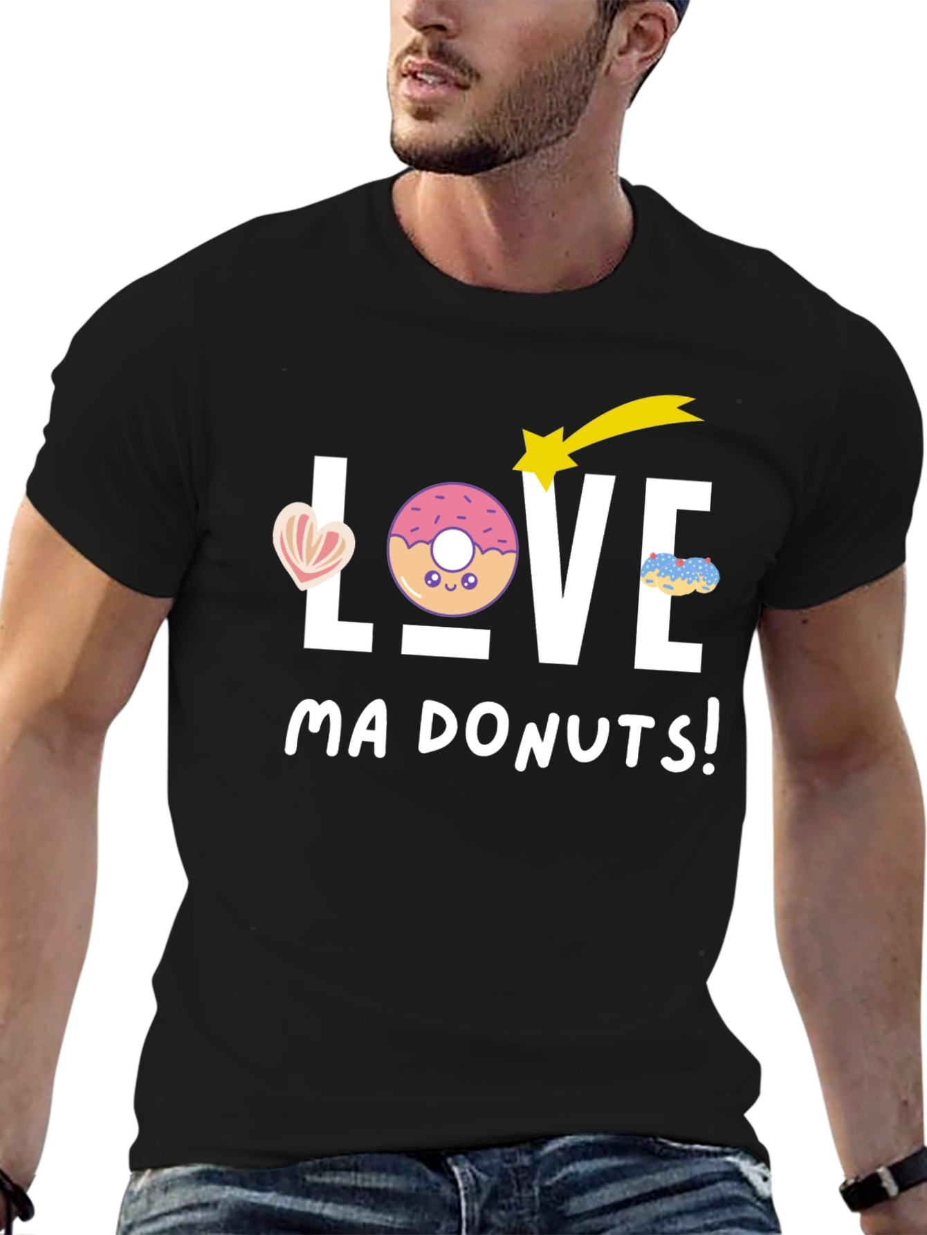 Love Ma Donuts! Black T-Shirt
