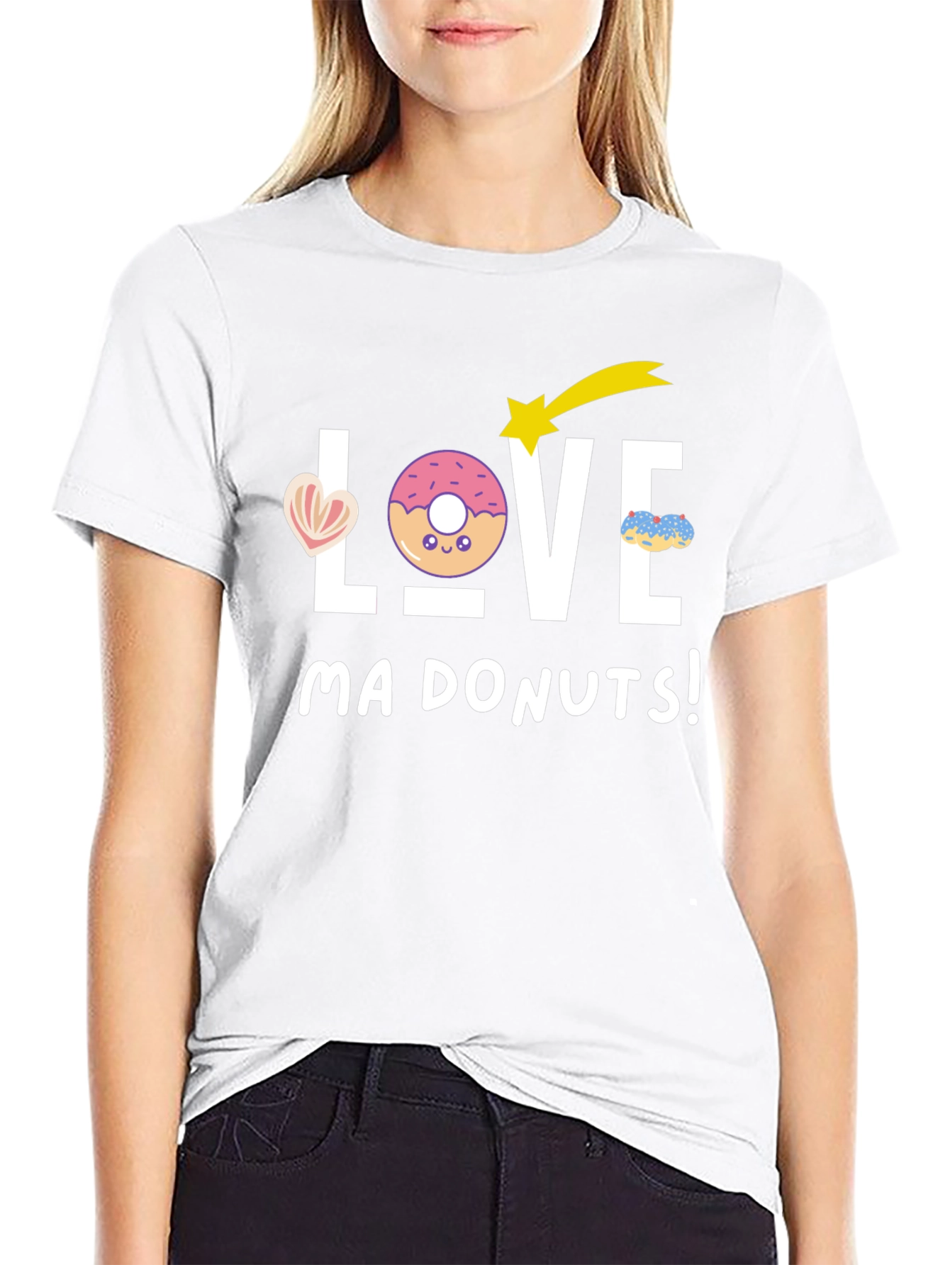 Love Ma Donuts! Black T-Shirt