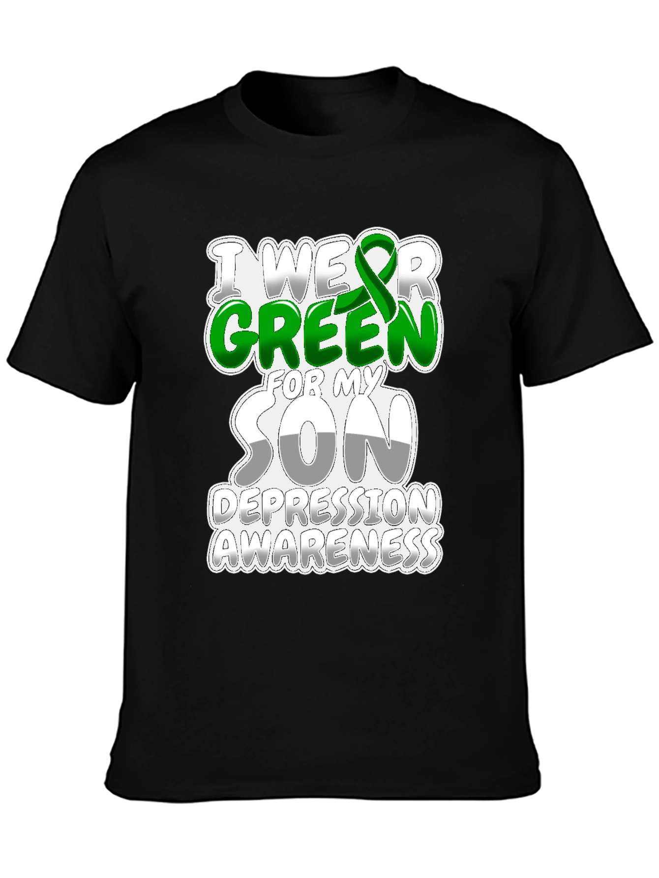 Green Ribbon Depression Awareness T-Shirt