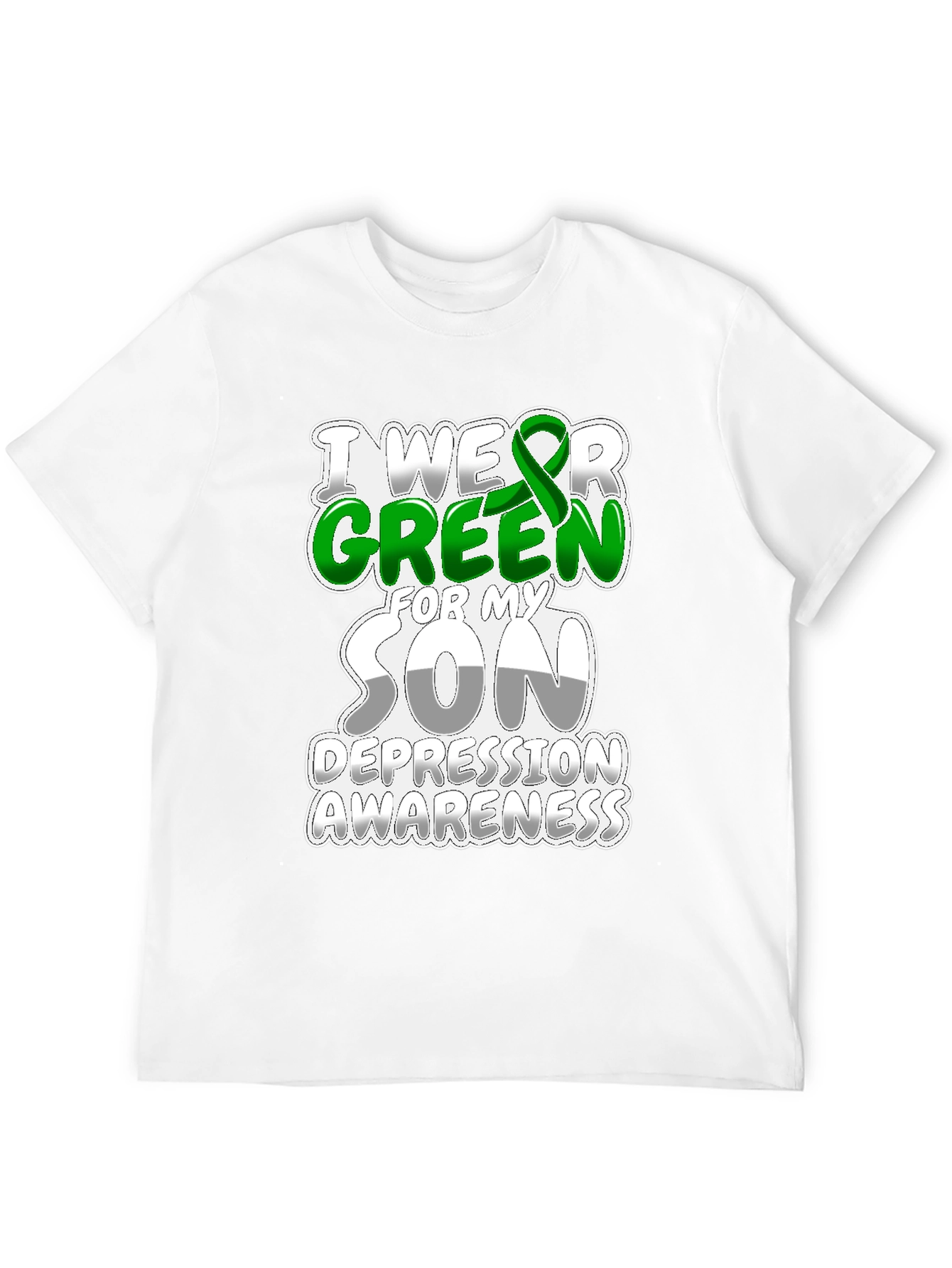 Green Ribbon Depression Awareness T-Shirt