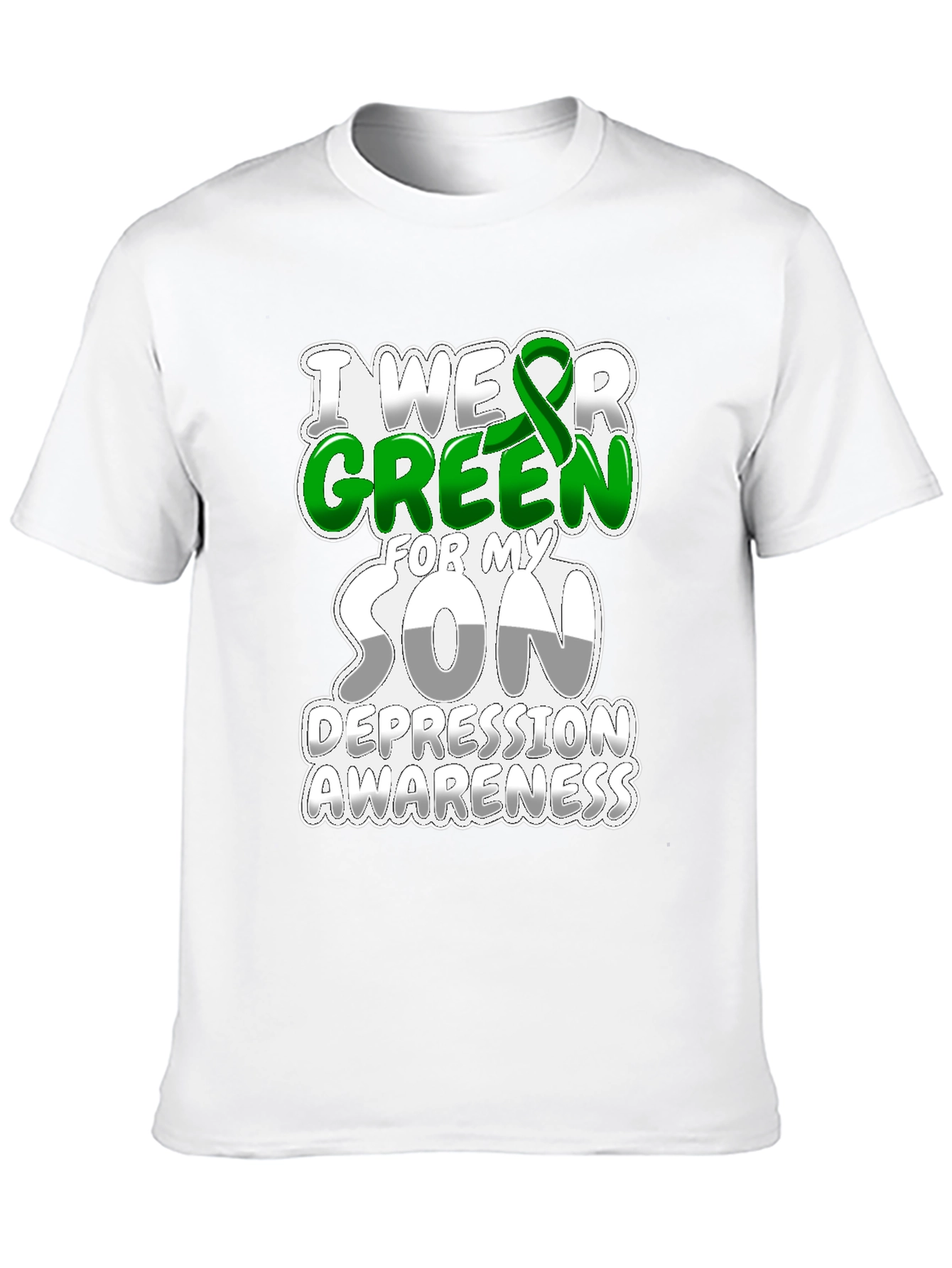 Green Ribbon Depression Awareness T-Shirt