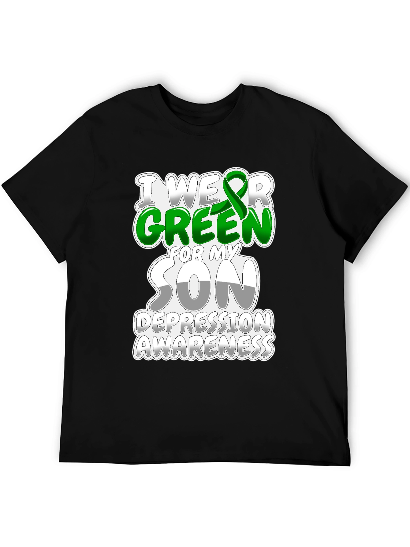 Green Ribbon Depression Awareness T-Shirt
