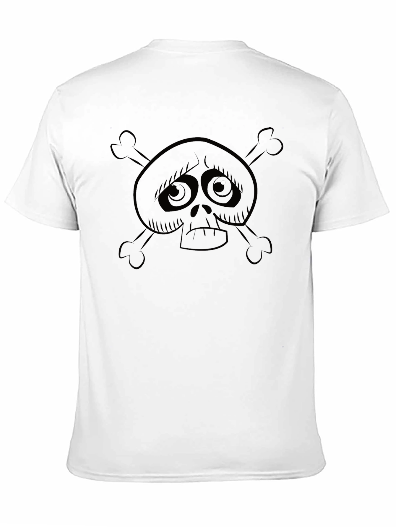 Sad Skull & Crossbones Black T-Shirt