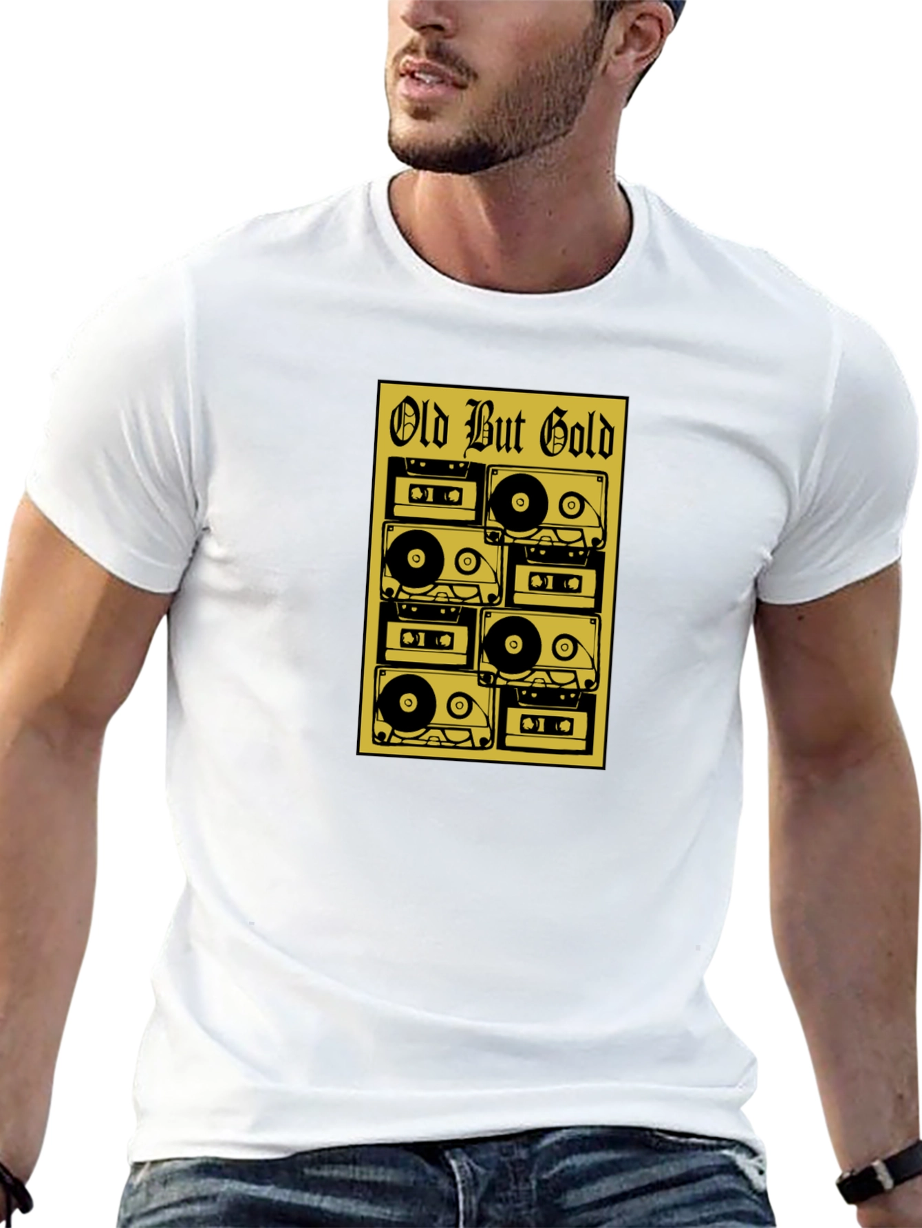 Retro Cassette Tape T-Shirt - Old But Gold