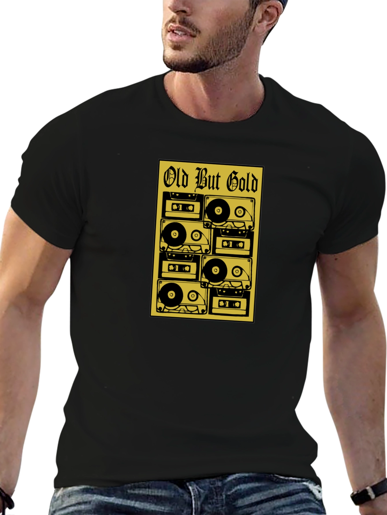 Retro Cassette Tape T-Shirt - Old But Gold