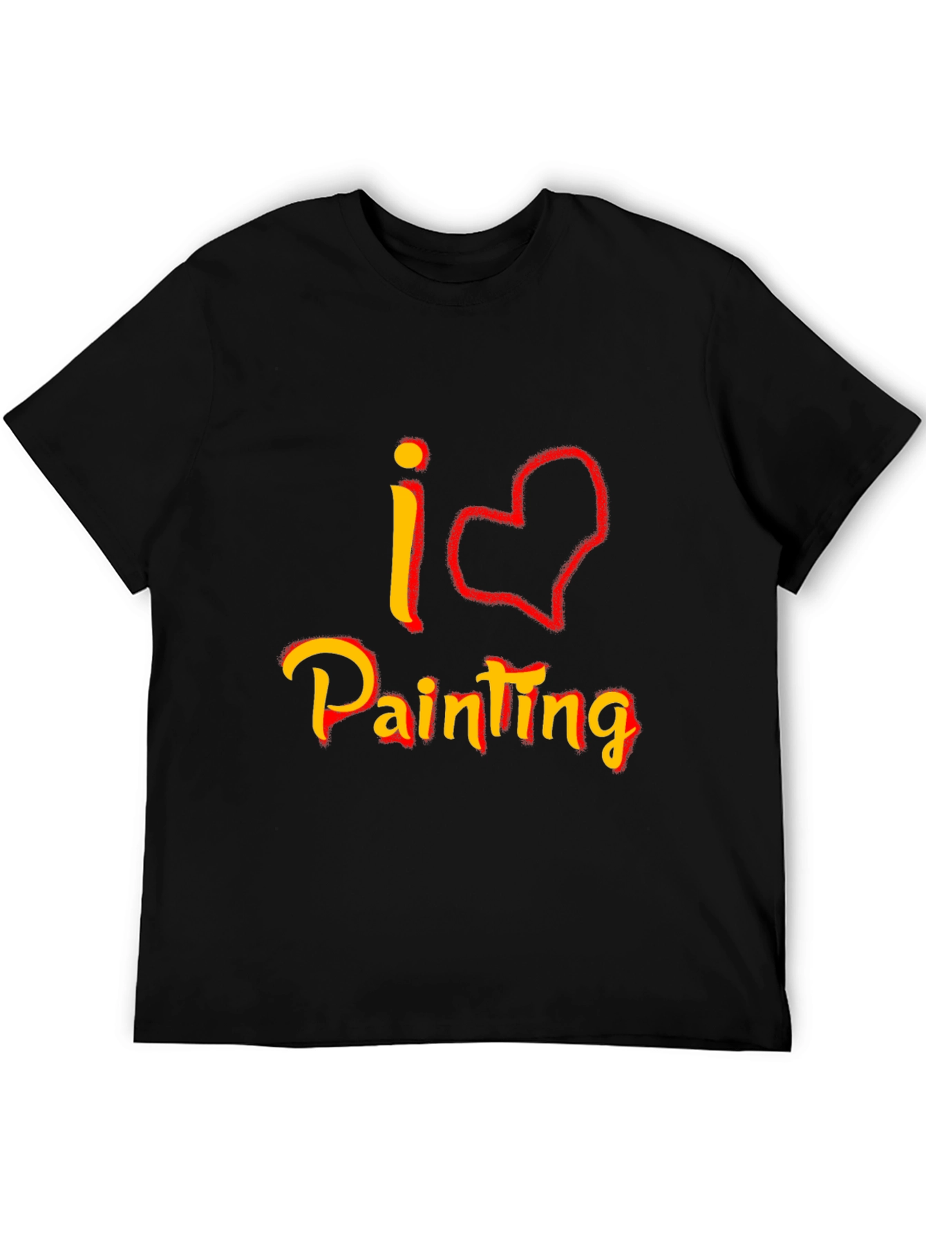 I Love Painting Graphic T-Shirt - Black