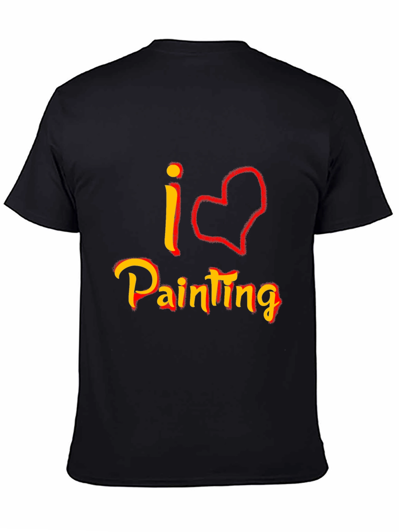 I Love Painting Graphic T-Shirt - Black