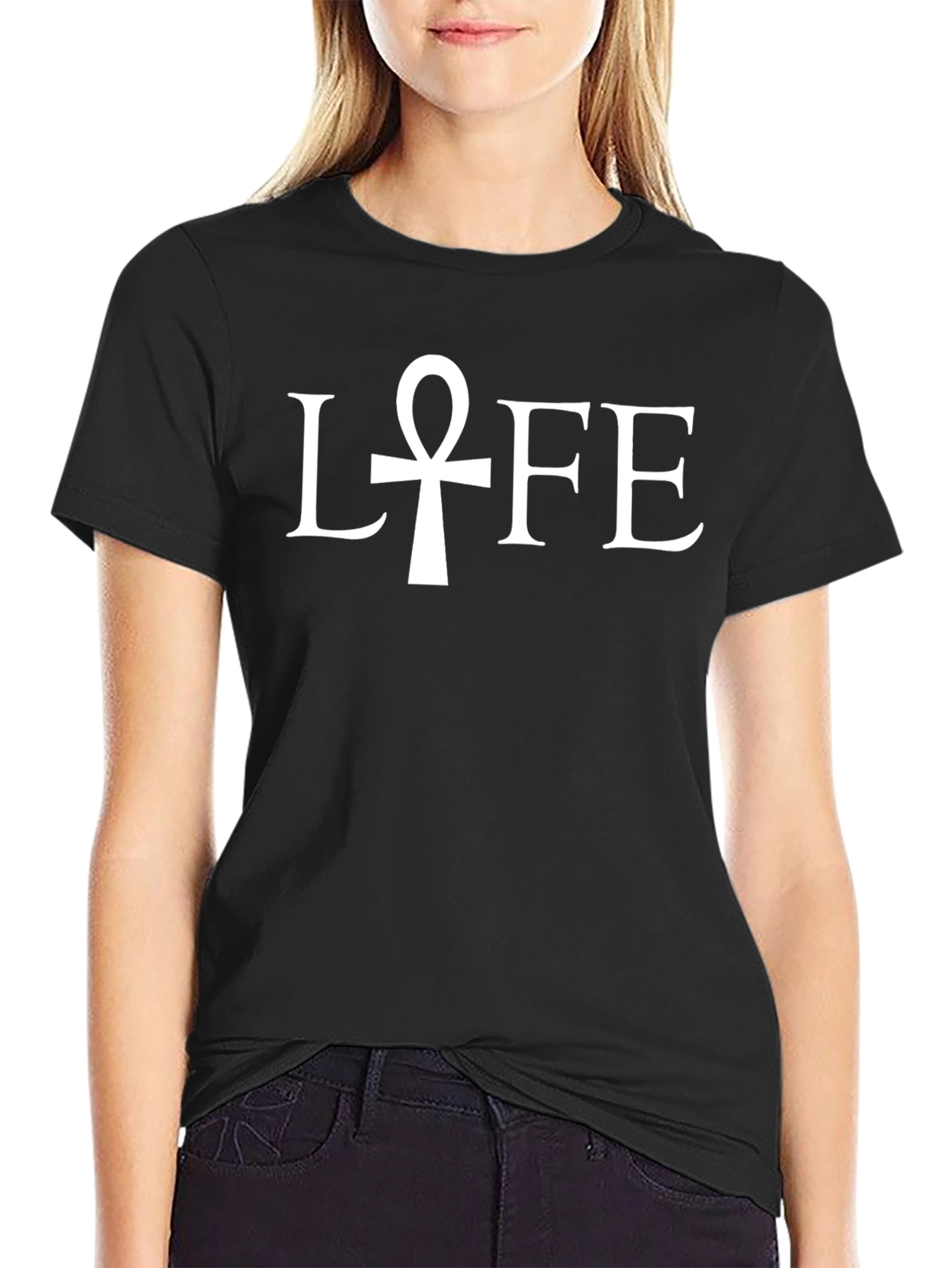 Life Ankh Graphic T-Shirt - Stylish Everyday Wear