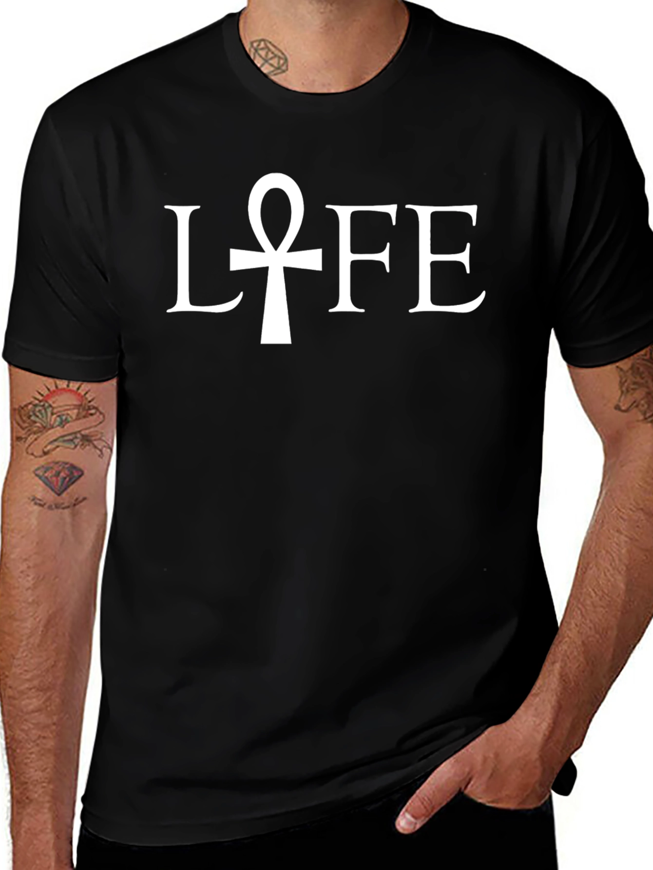 Life Ankh Graphic T-Shirt - Stylish Everyday Wear